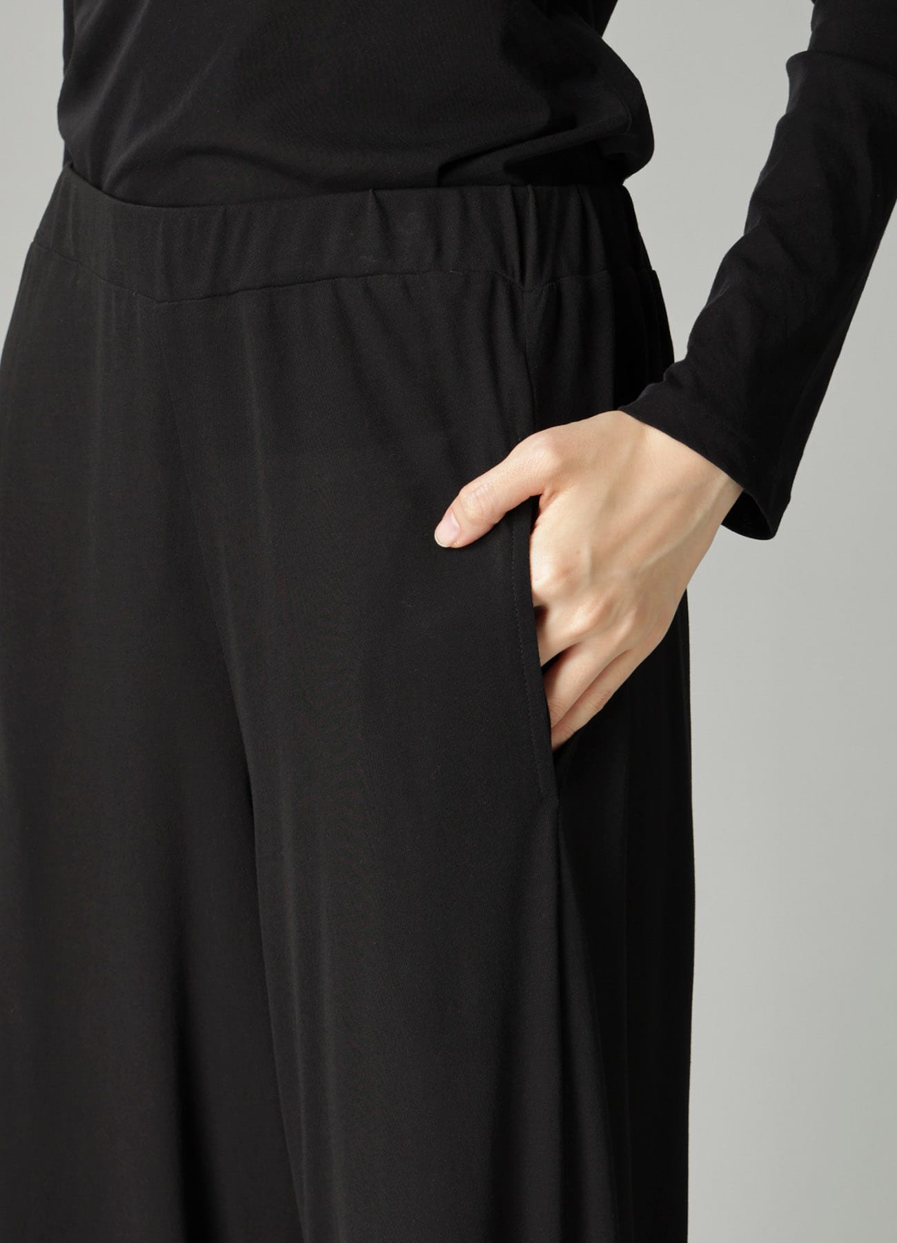 HIGH TWISTED SIINGLE JERSEY DRAPED PANTS