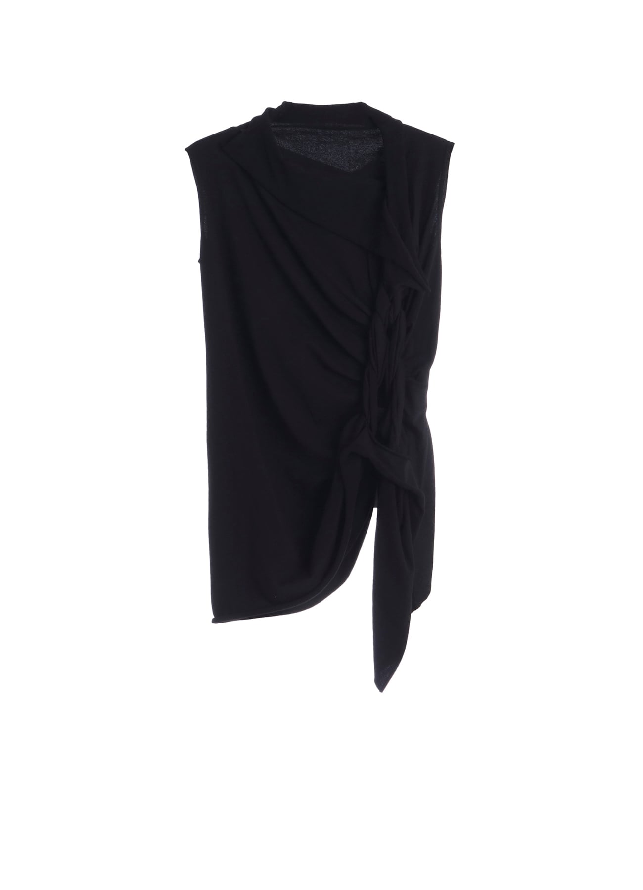 HIGH TWISTED FRENCH TERRY BRAIDED SLEEVELESS T