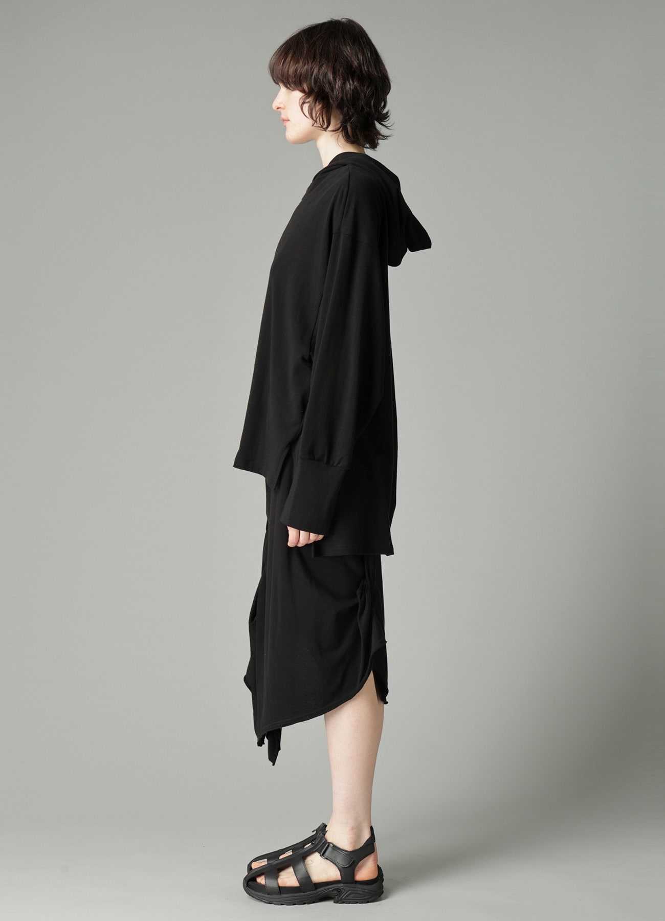 HIGH TWISTED FRENCH TERRY BRAIDED HOODIE