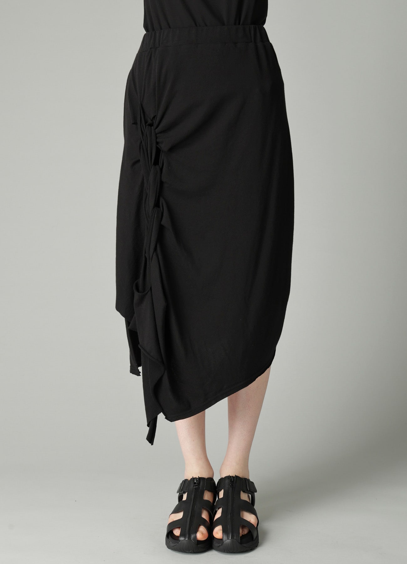 HIGH TWISTED FRENCH TERRY BRAIDED SKIRT