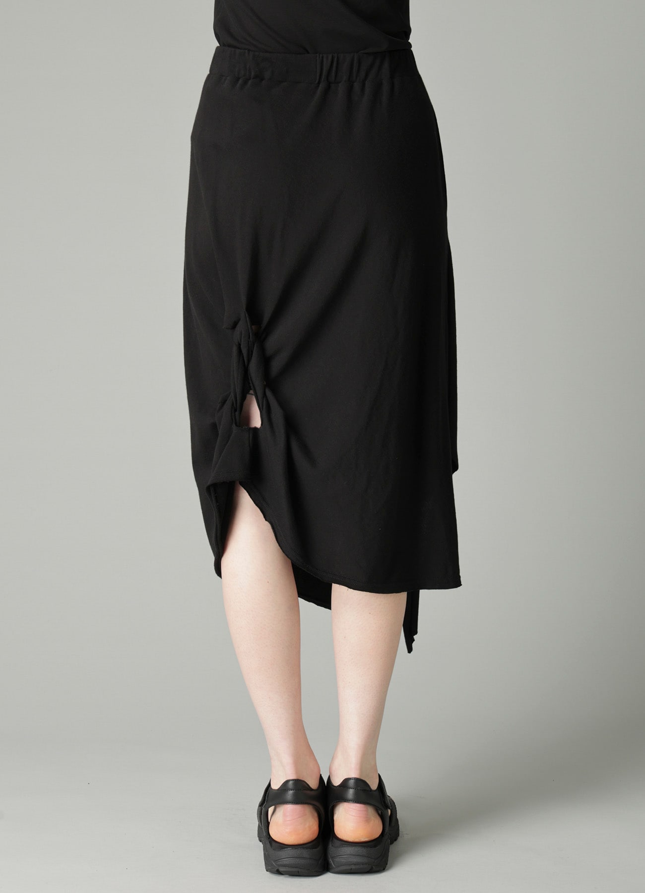 HIGH TWISTED FRENCH TERRY BRAIDED SKIRT