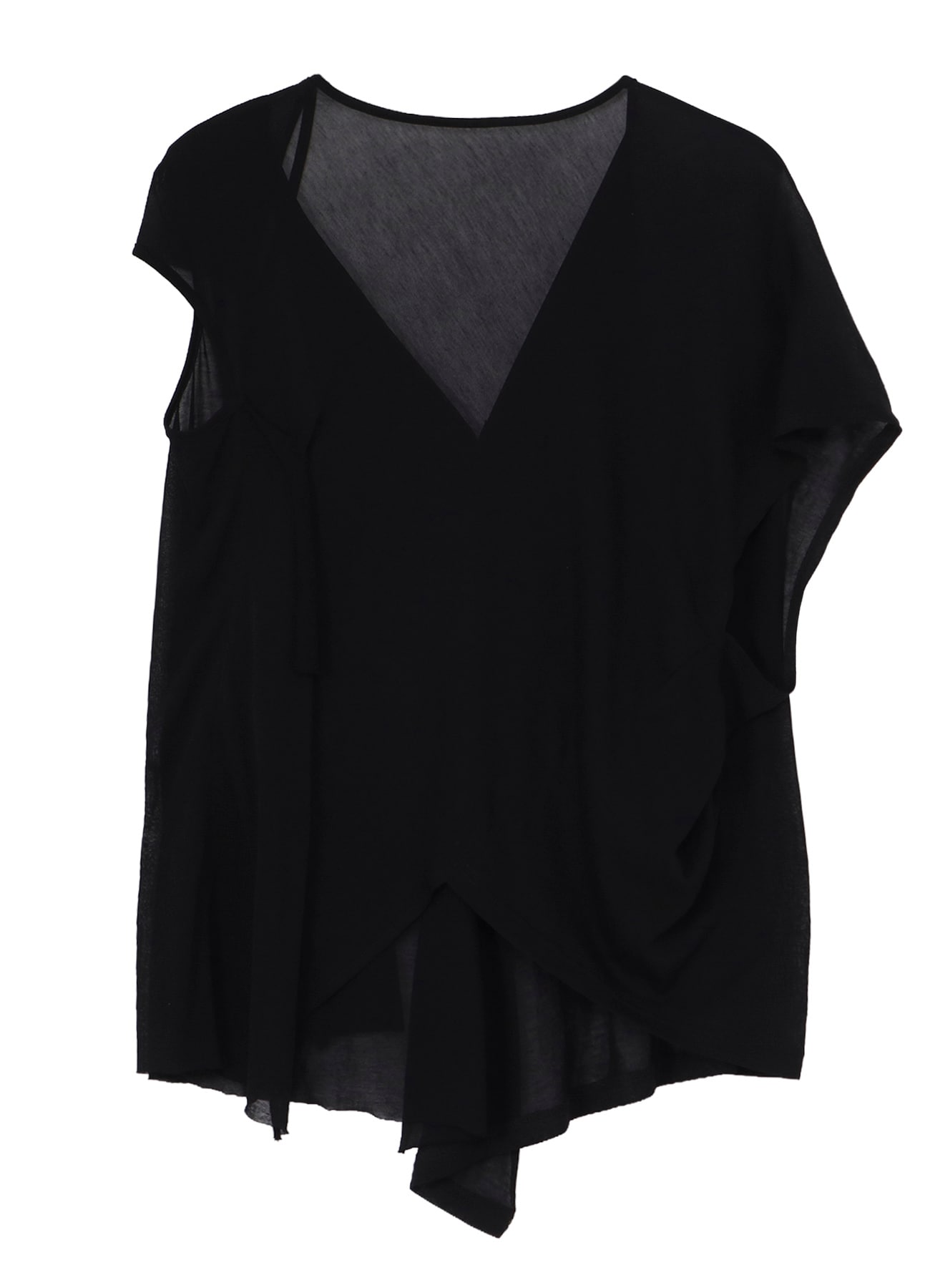 SHEER SINGLE JERSEY DRAPED SLEEVELESS CD