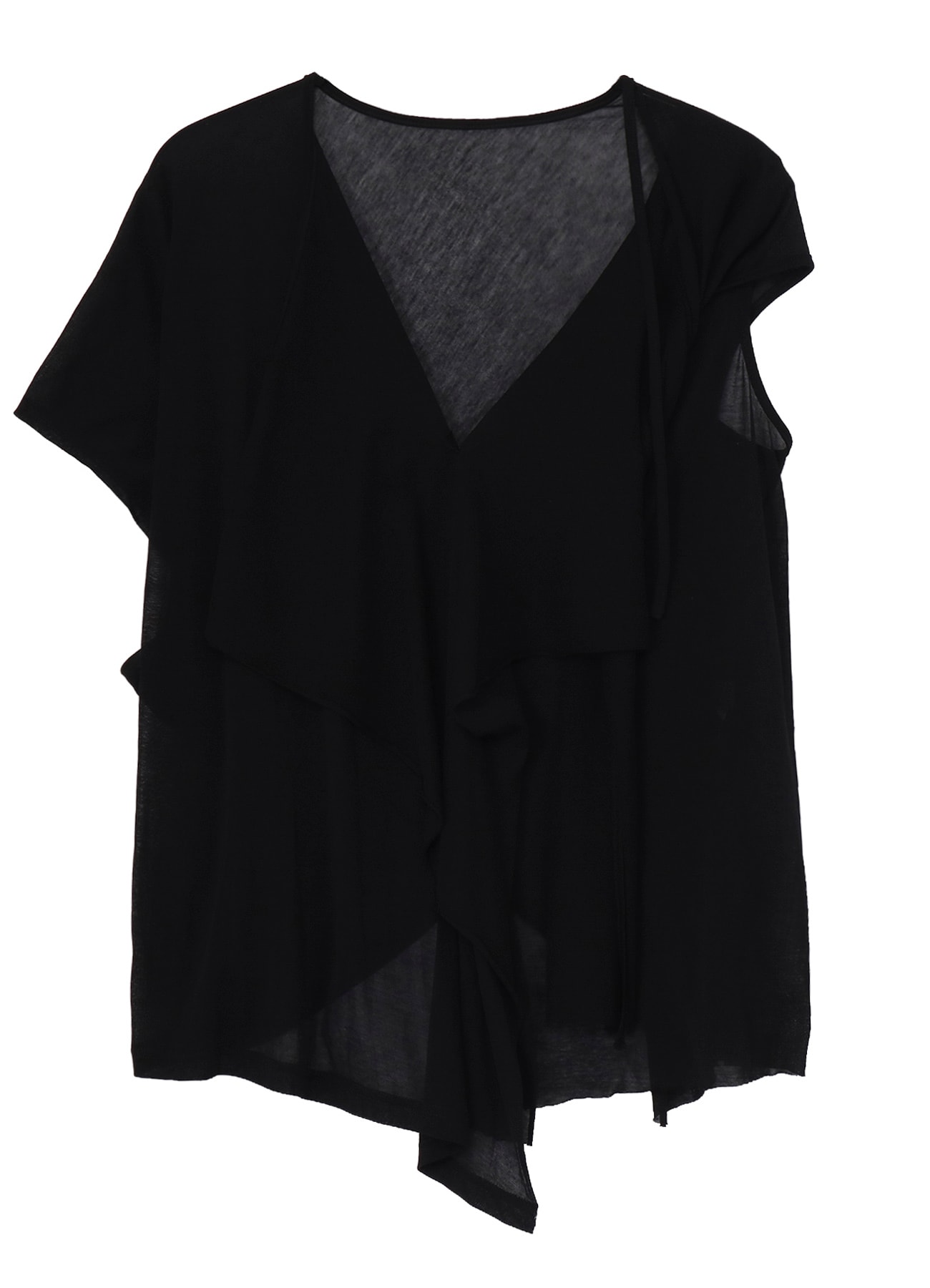 SHEER SINGLE JERSEY DRAPED SLEEVELESS CD