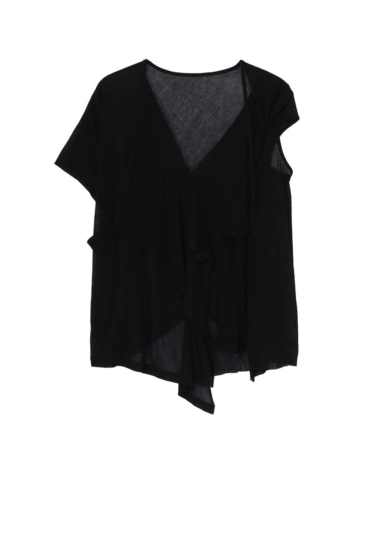 SHEER SINGLE JERSEY DRAPED SLEEVELESS CD