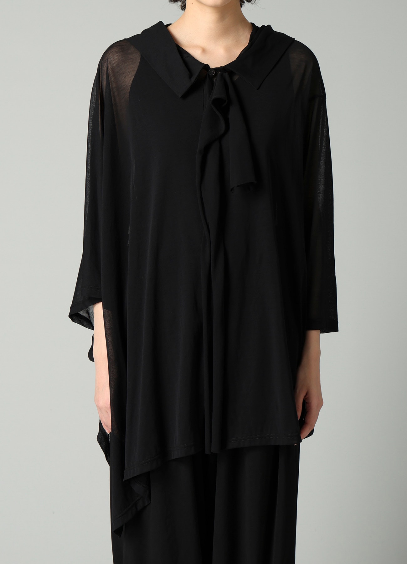 SHEER SINGLE JERSEY DRAPED UNBALANCE CD