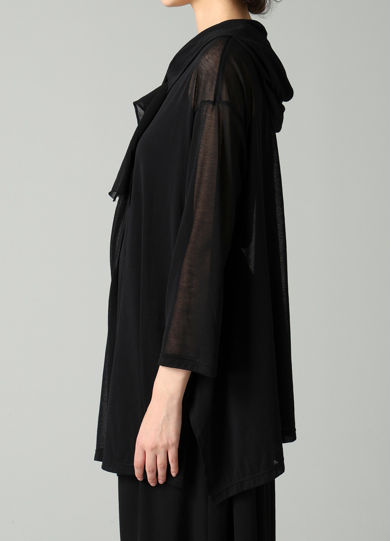 SHEER SINGLE JERSEY DRAPED UNBALANCE CD