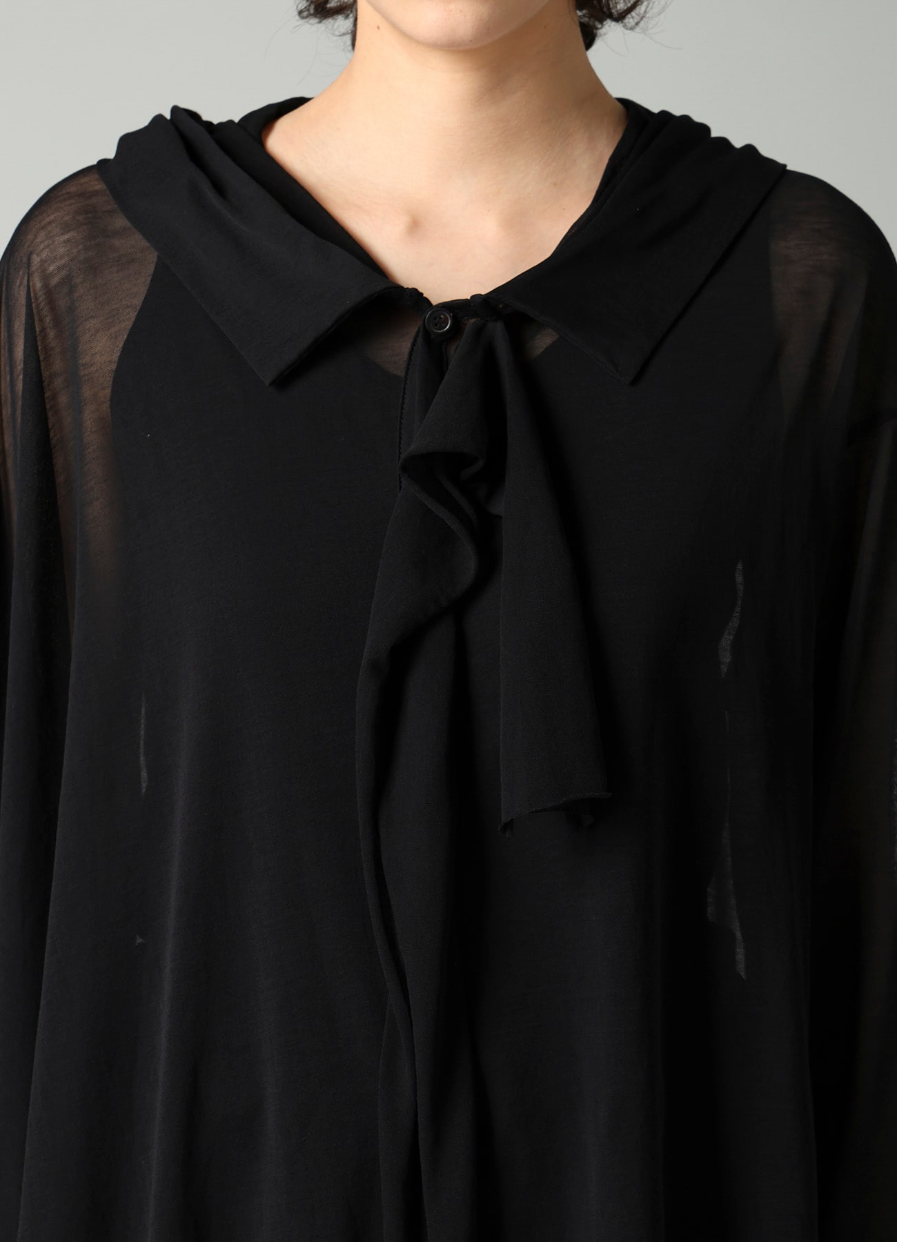 SHEER SINGLE JERSEY DRAPED UNBALANCE CD