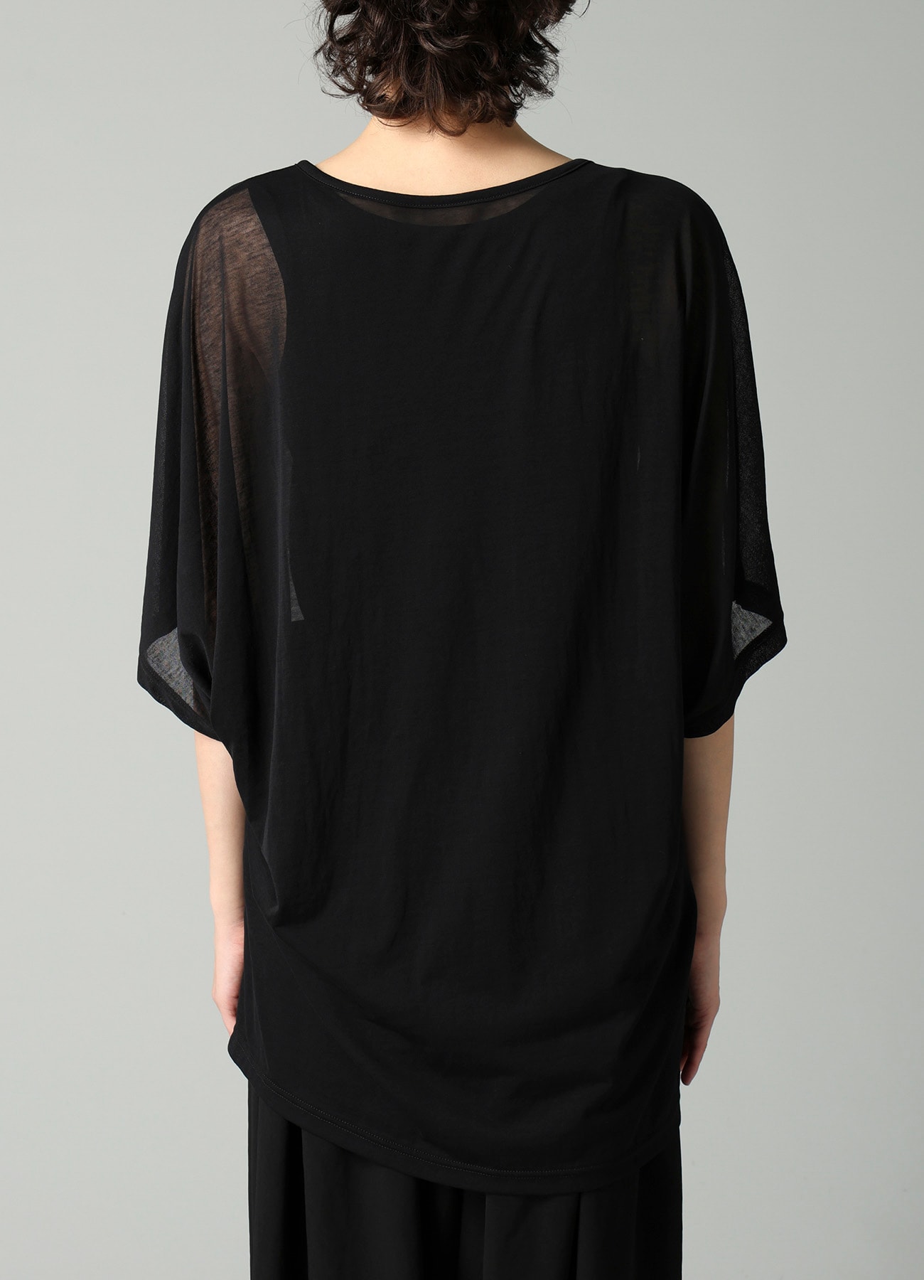 SHEER SINGLE JERSEY SHORT SLEEVE CARDIGAN