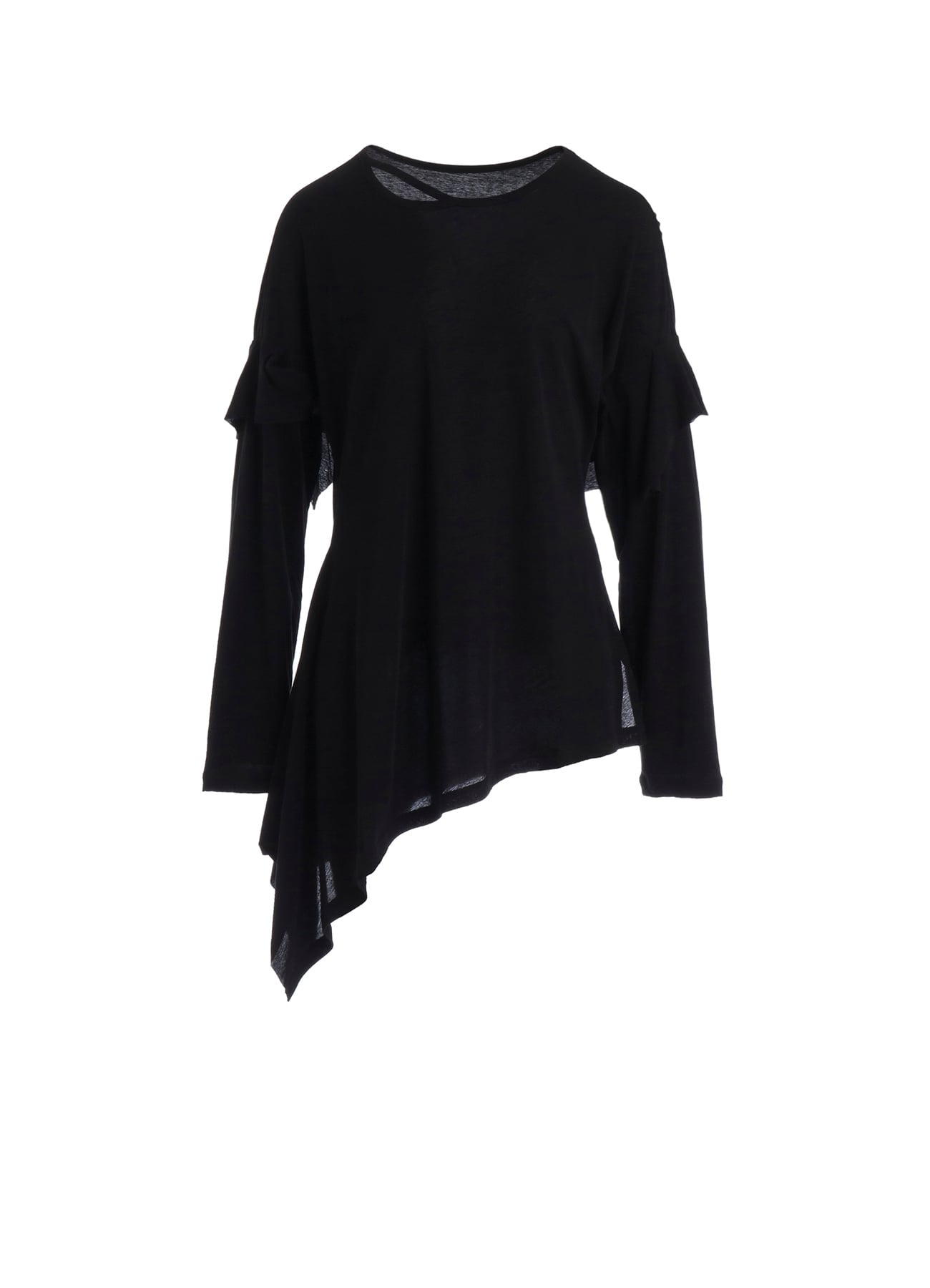 SOFT SINGLE JERSEY DRAPED SLEEVE T