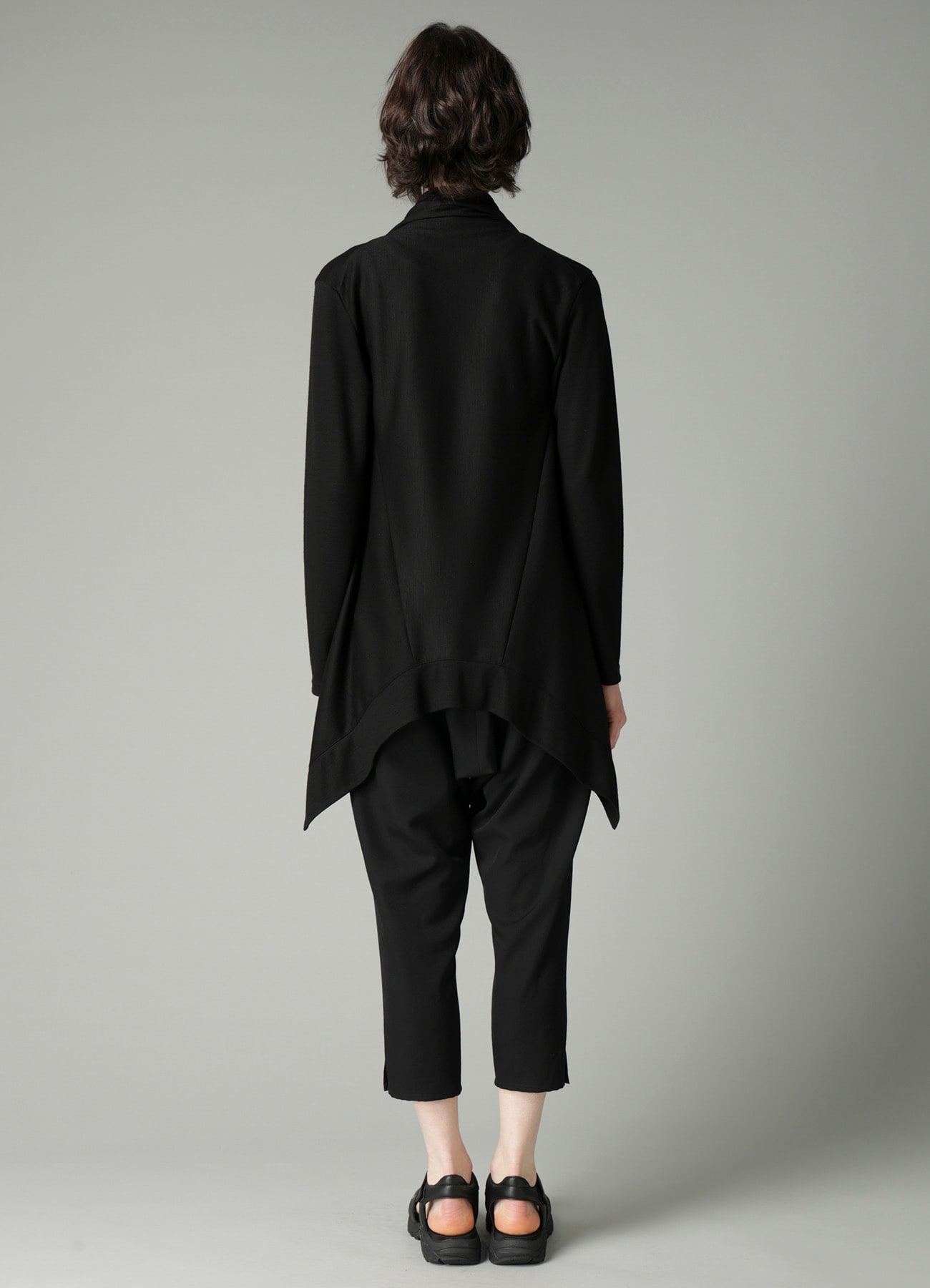 WOOL INTERLOCK GUSSET SHOULDER CARDIGAN