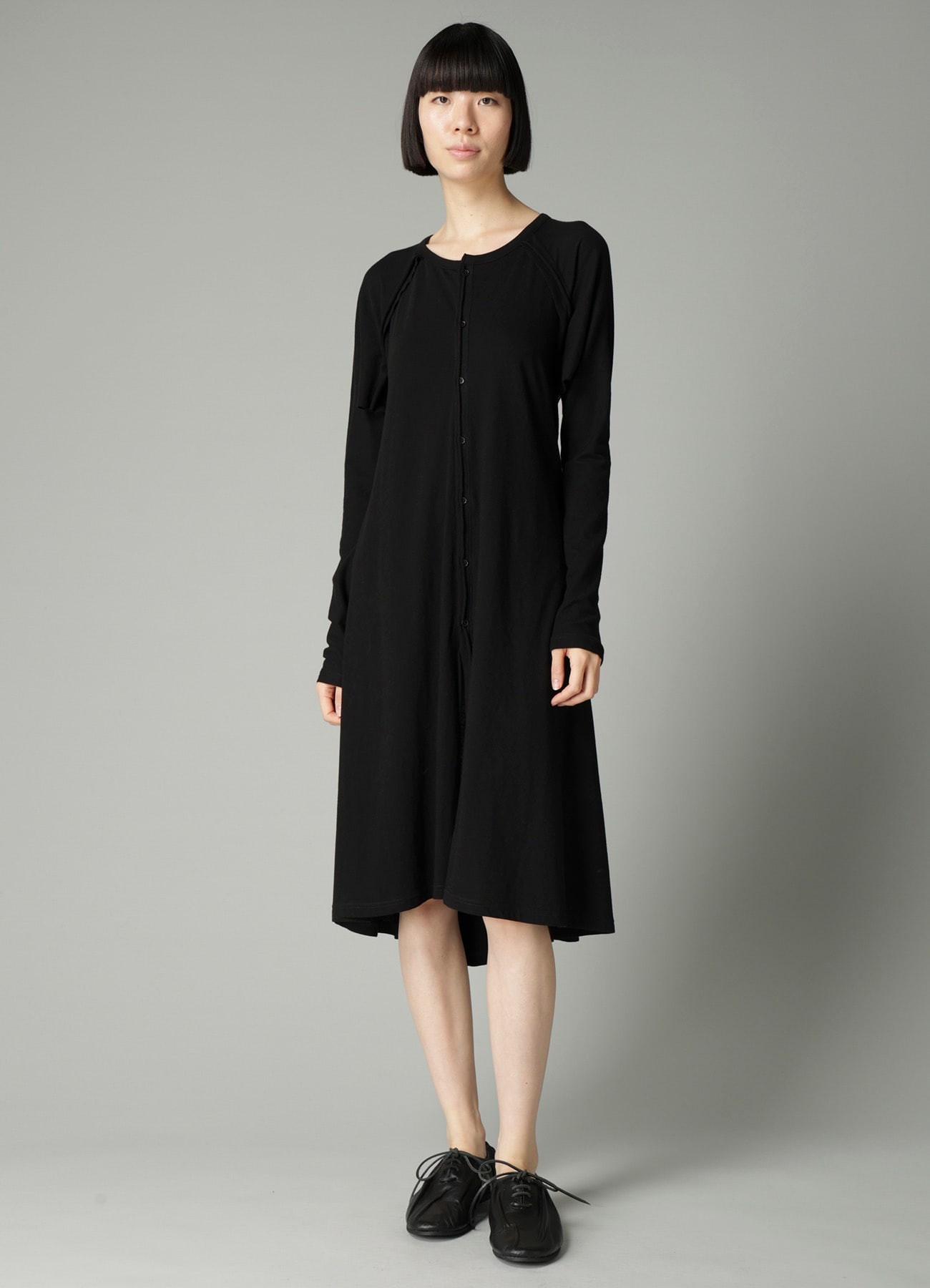 LOW D JERSEY FLARE LONG CARDIGAN