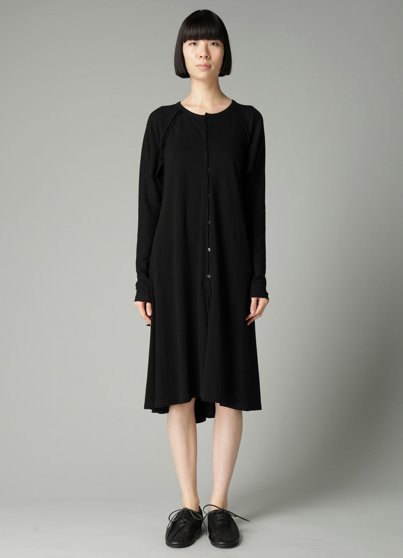 LOW D JERSEY FLARE LONG CARDIGAN