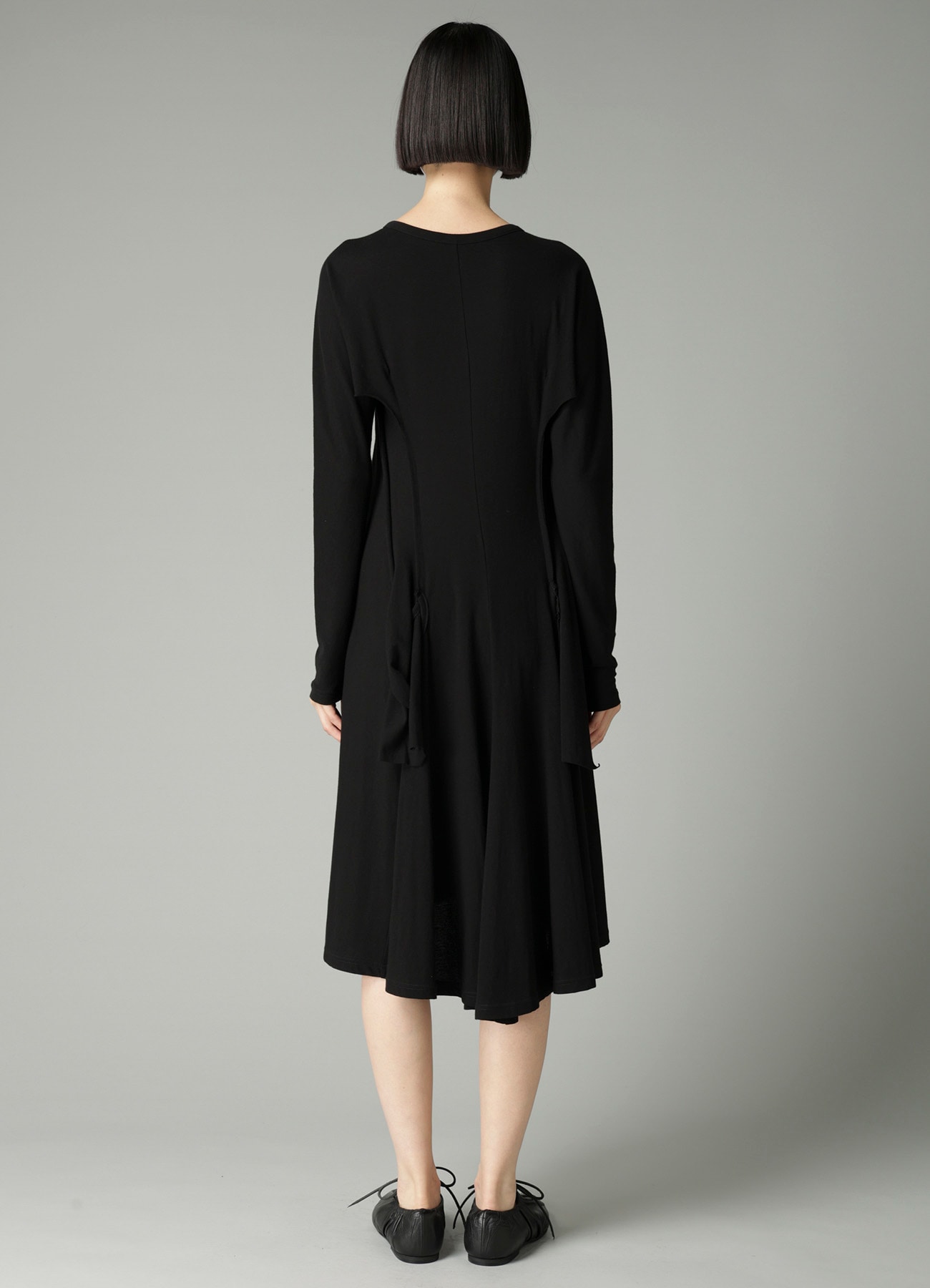 LOW D JERSEY FLARE LONG CARDIGAN