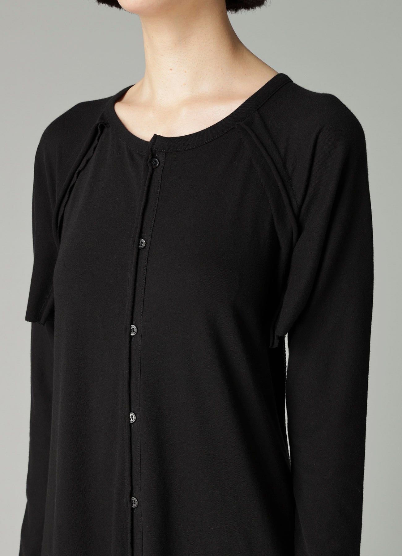 LOW D JERSEY FLARE LONG CARDIGAN