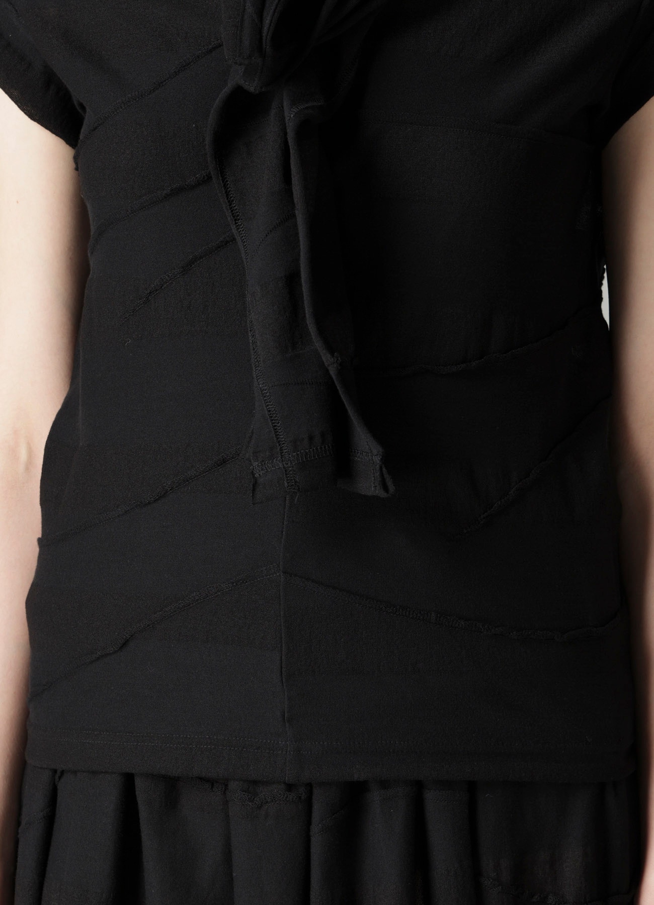 TUCK JACQUARD DRAPED PULL OVER