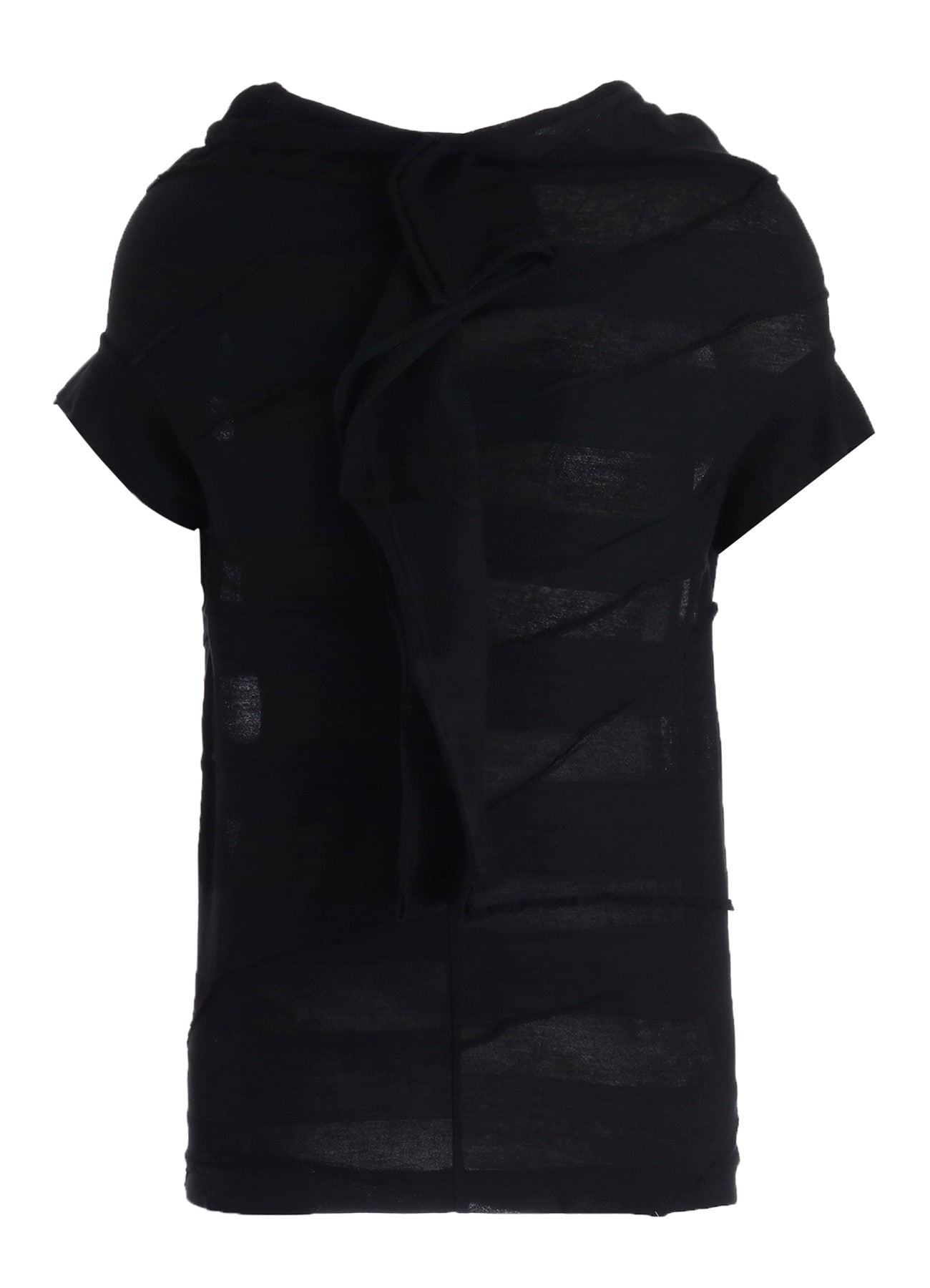 TUCK JACQUARD DRAPED PULL OVER