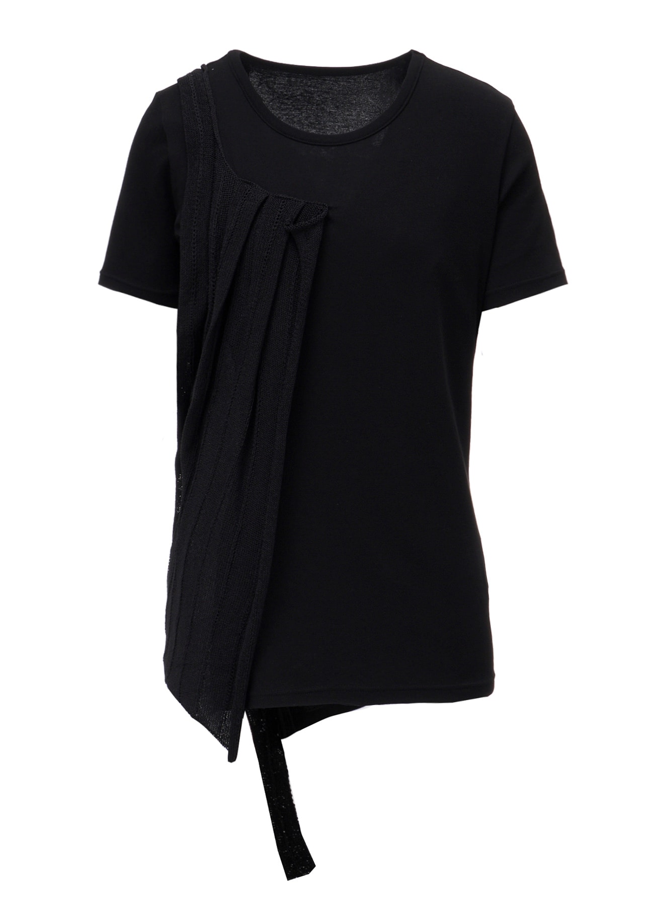 HIGH TWISTED MILANO RIB KNIT COMBI SHORT SLV T