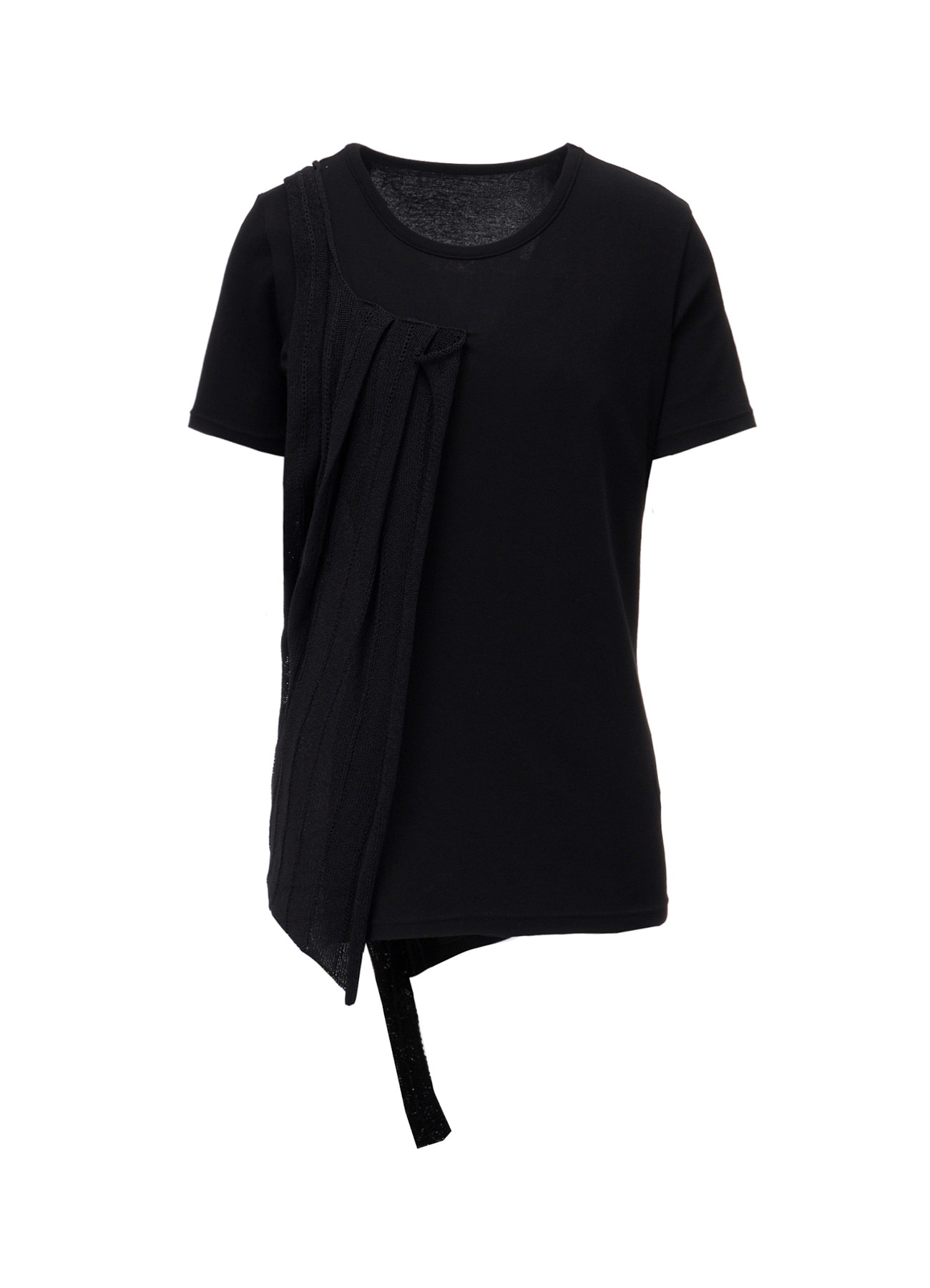 HIGH TWISTED MILANO RIB KNIT COMBI SHORT SLV T
