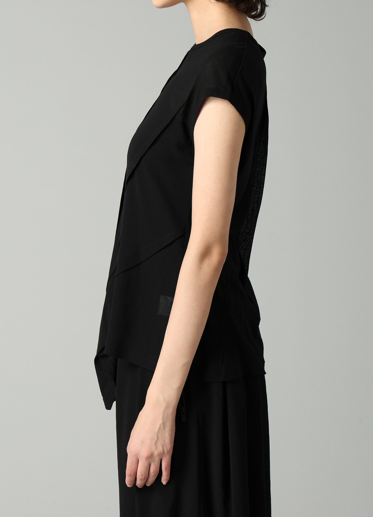 HIGH TWISTED SZ JERSEY TUCK DETAIL SHORT SLV T