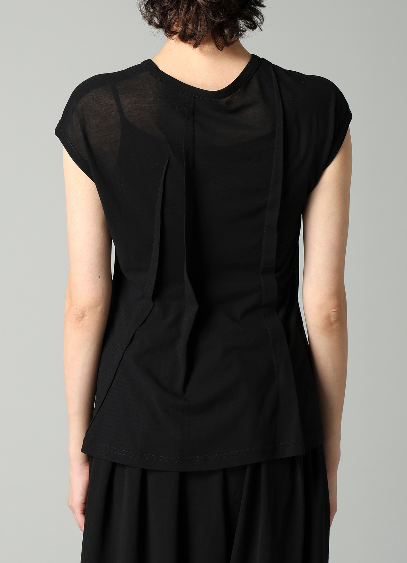 HIGH TWISTED SZ JERSEY TUCK DETAIL SHORT SLV T