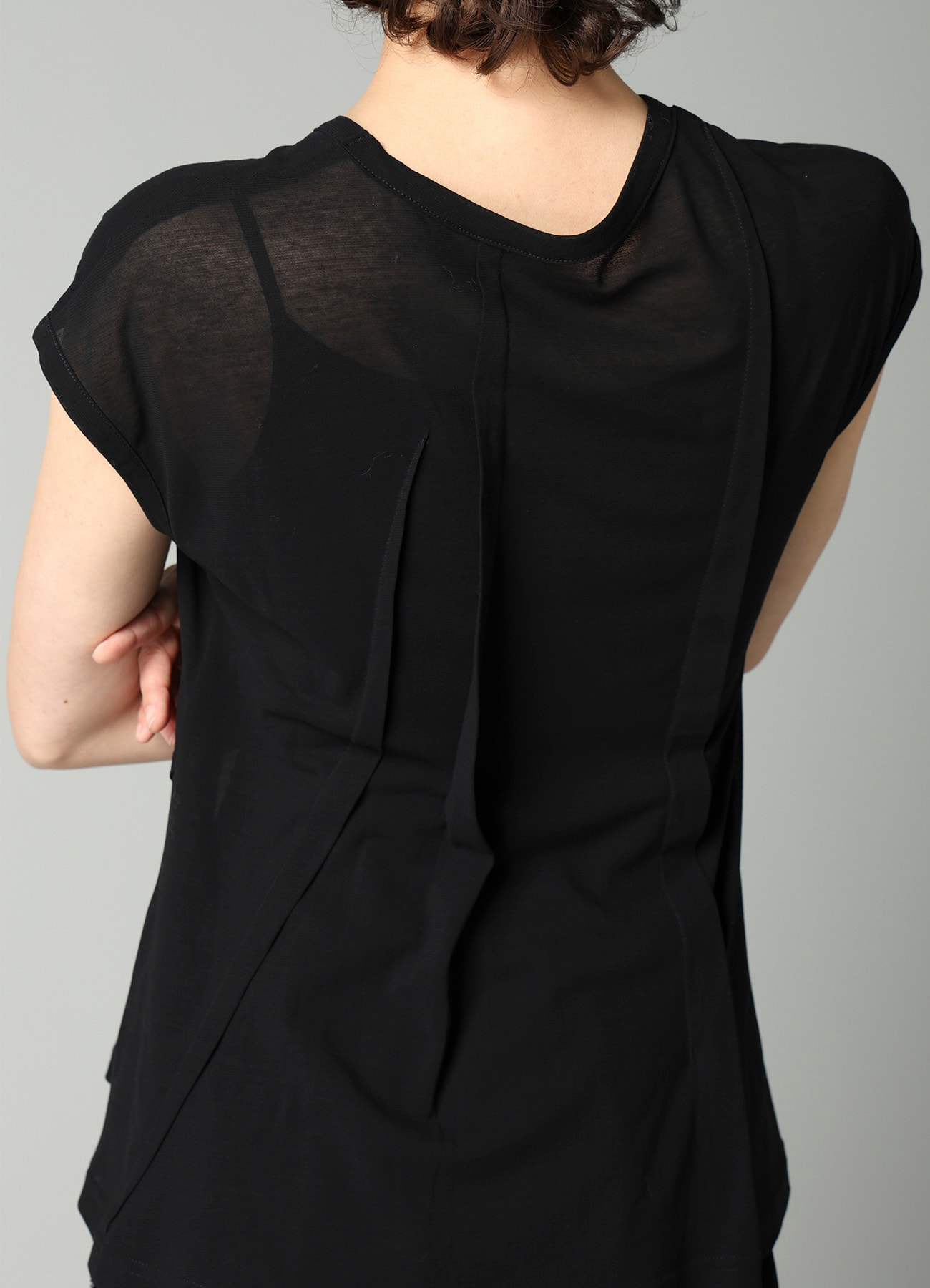 HIGH TWISTED SZ JERSEY TUCK DETAIL SHORT SLV T