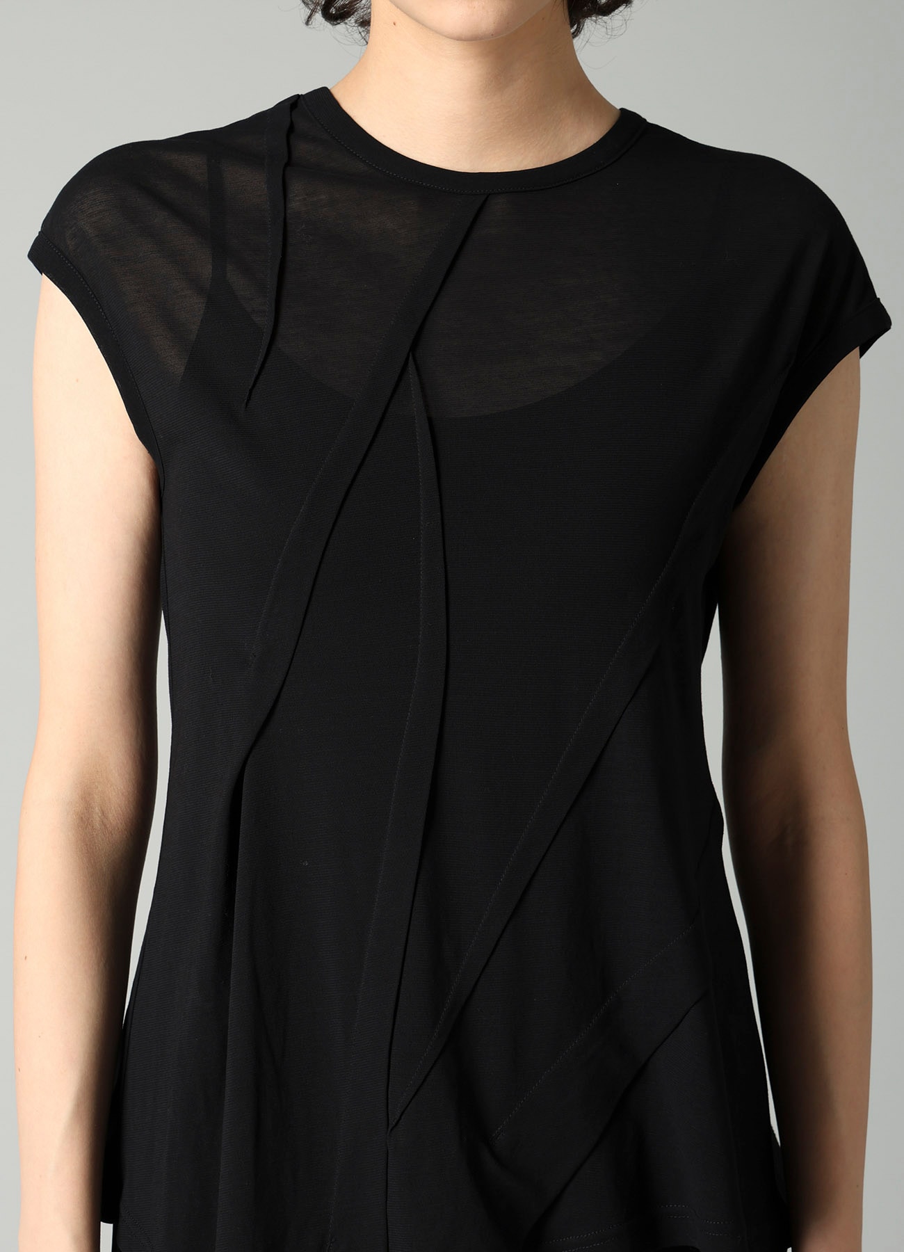 HIGH TWISTED SZ JERSEY TUCK DETAIL SHORT SLV T