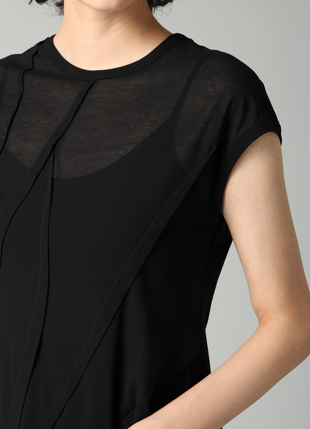 HIGH TWISTED SZ JERSEY TUCK DETAIL SHORT SLV T