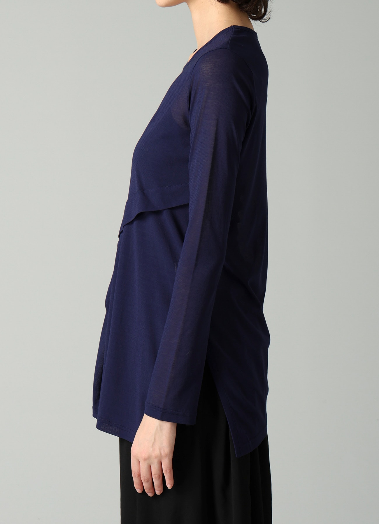 HIGH TWISTED SZ JERSEY TUCK DETAIL LONG SLV T