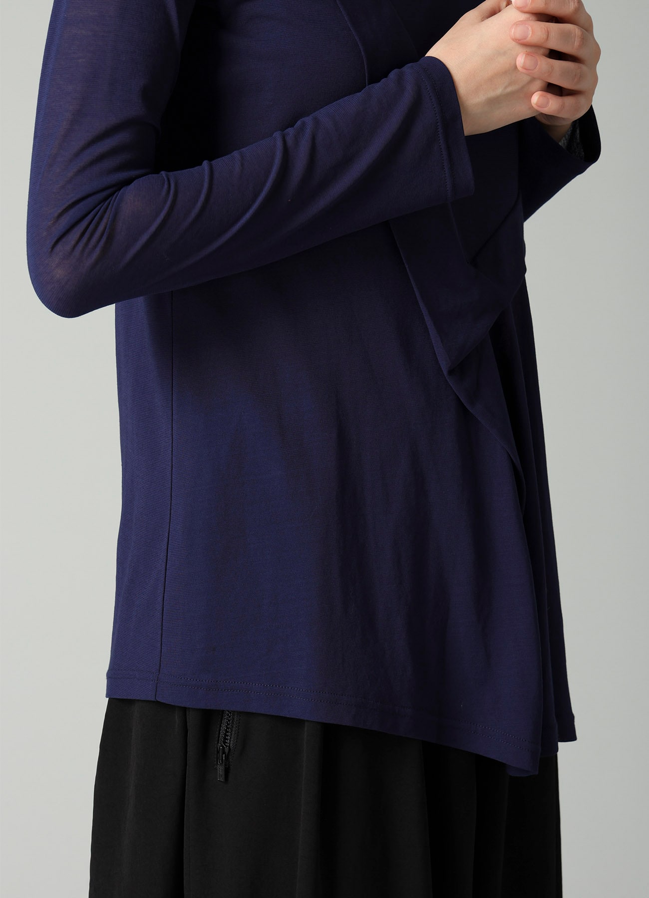 HIGH TWISTED SZ JERSEY TUCK DETAIL LONG SLV T