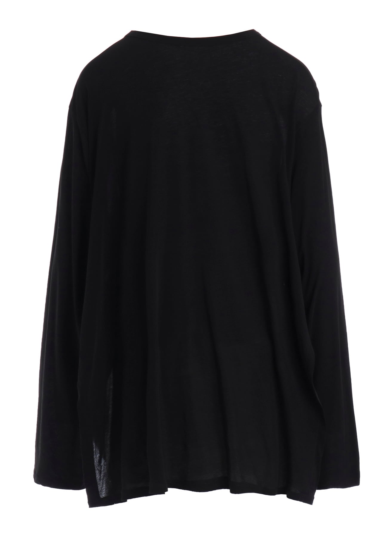 SOFT SINGLE JERSEY DRAPED GUSSET LONG SLV T