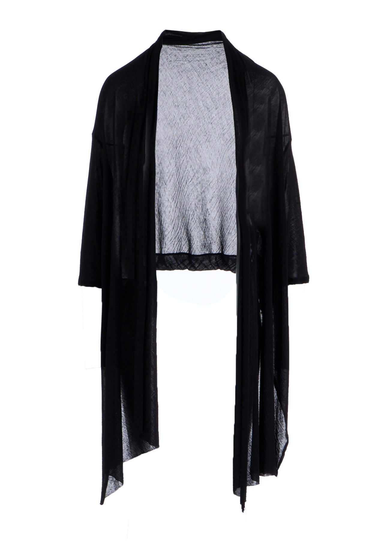 HIGH TWISTED SHEER JERSEY 3/4 SLEEEVE CARDIGAN