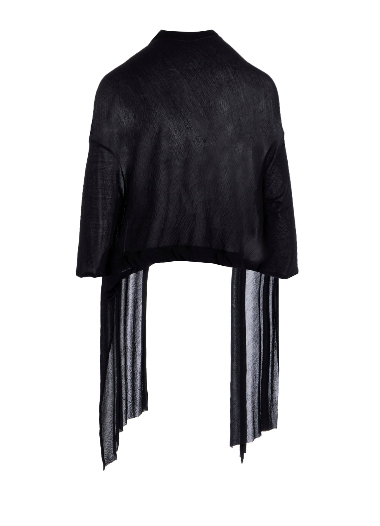 HIGH TWISTED SHEER JERSEY 3/4 SLEEEVE CARDIGAN