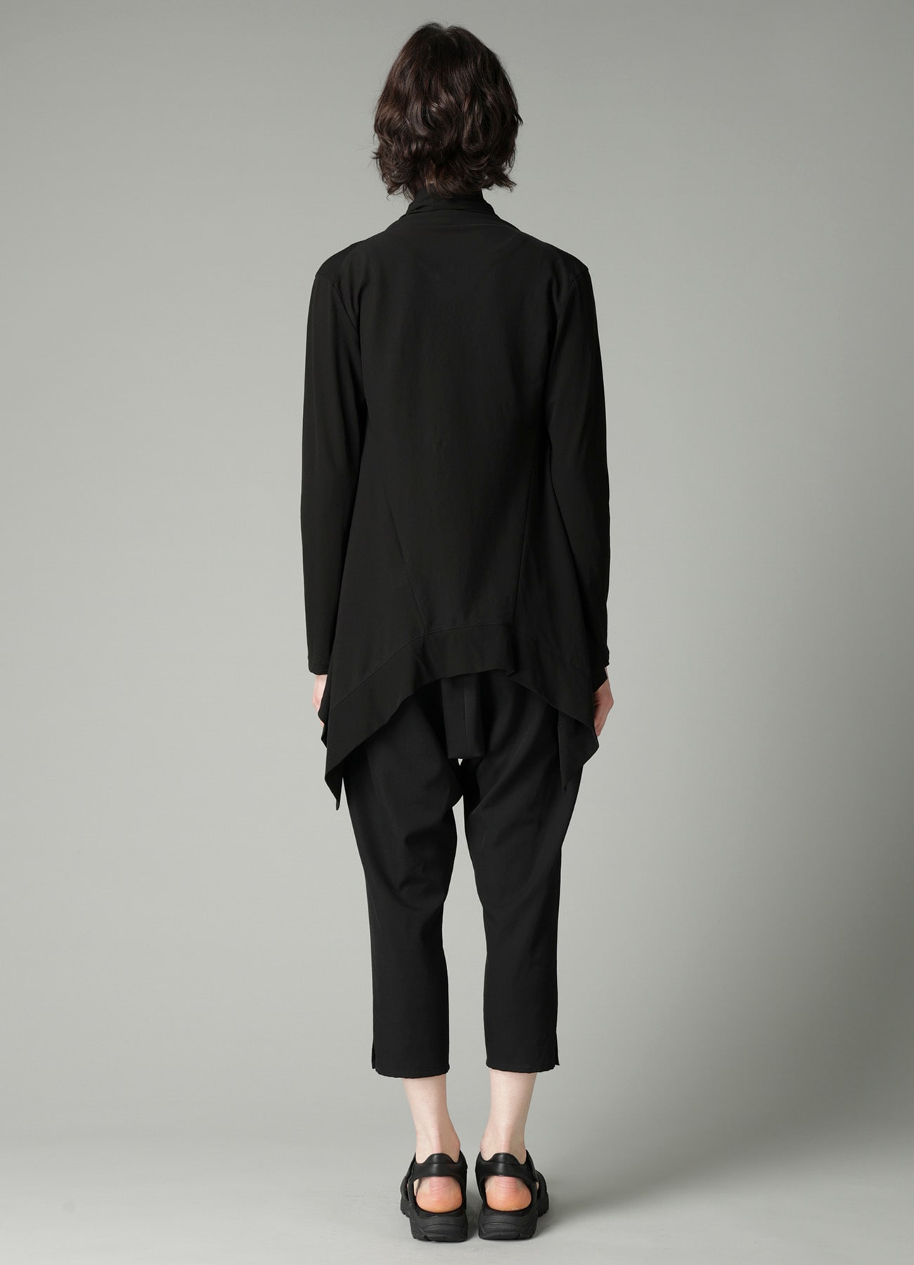 HIGH TWISTED SINGLE JERSEY GUSSET SHOULDER CARDIGAN