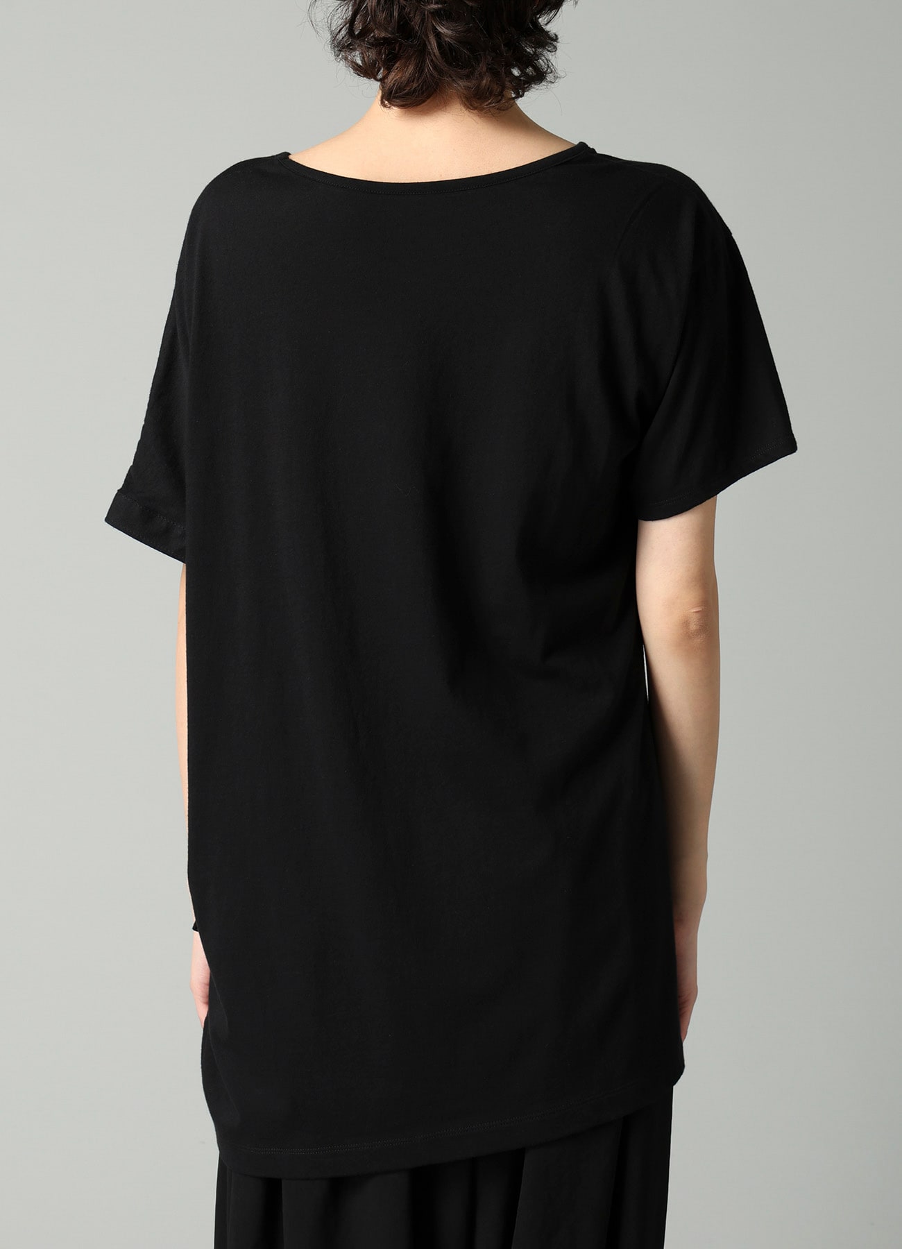 SOFT SINGLE JERSEY ASYMMETRIC SHORT SLV T A