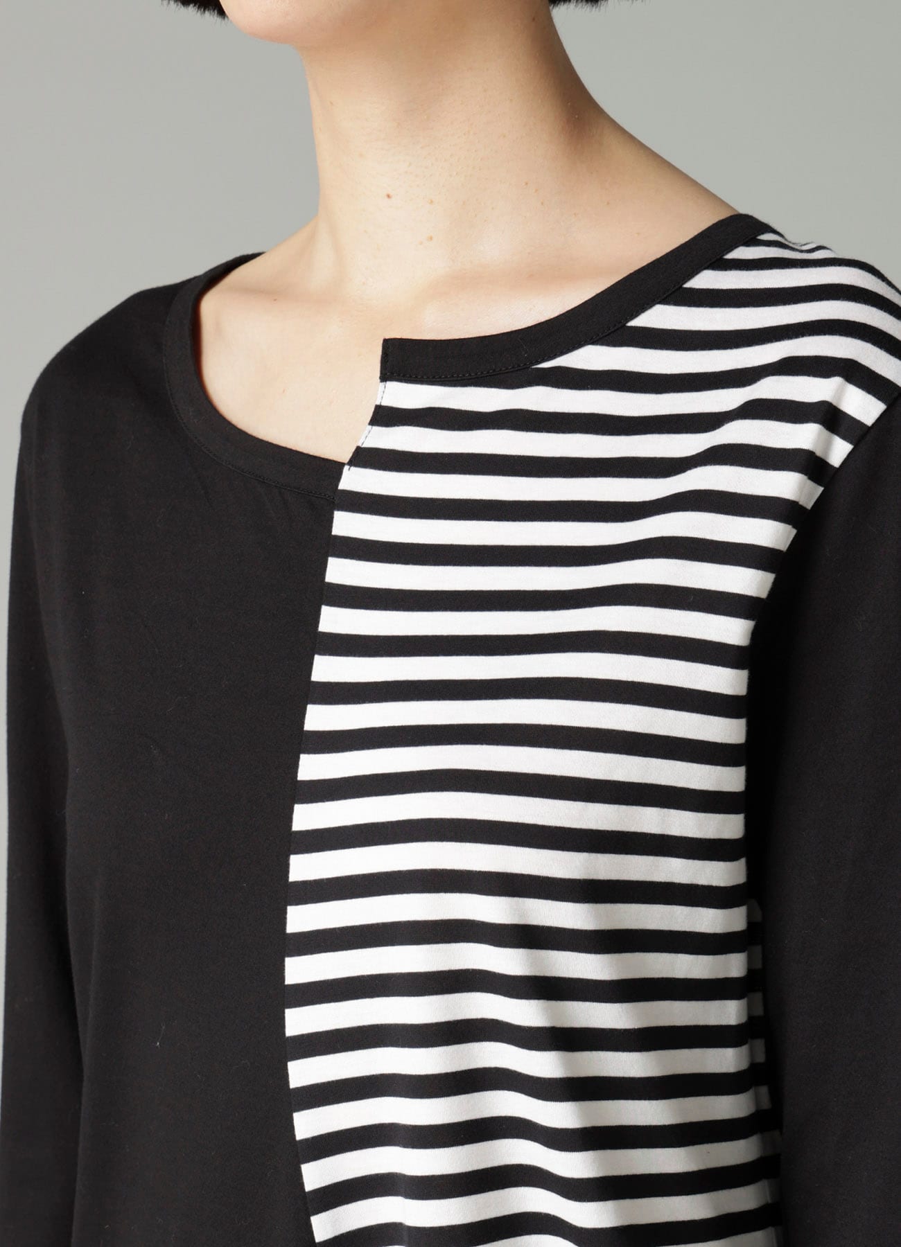 SILKET JERSEY PATTERN COMBI LONG SLV T