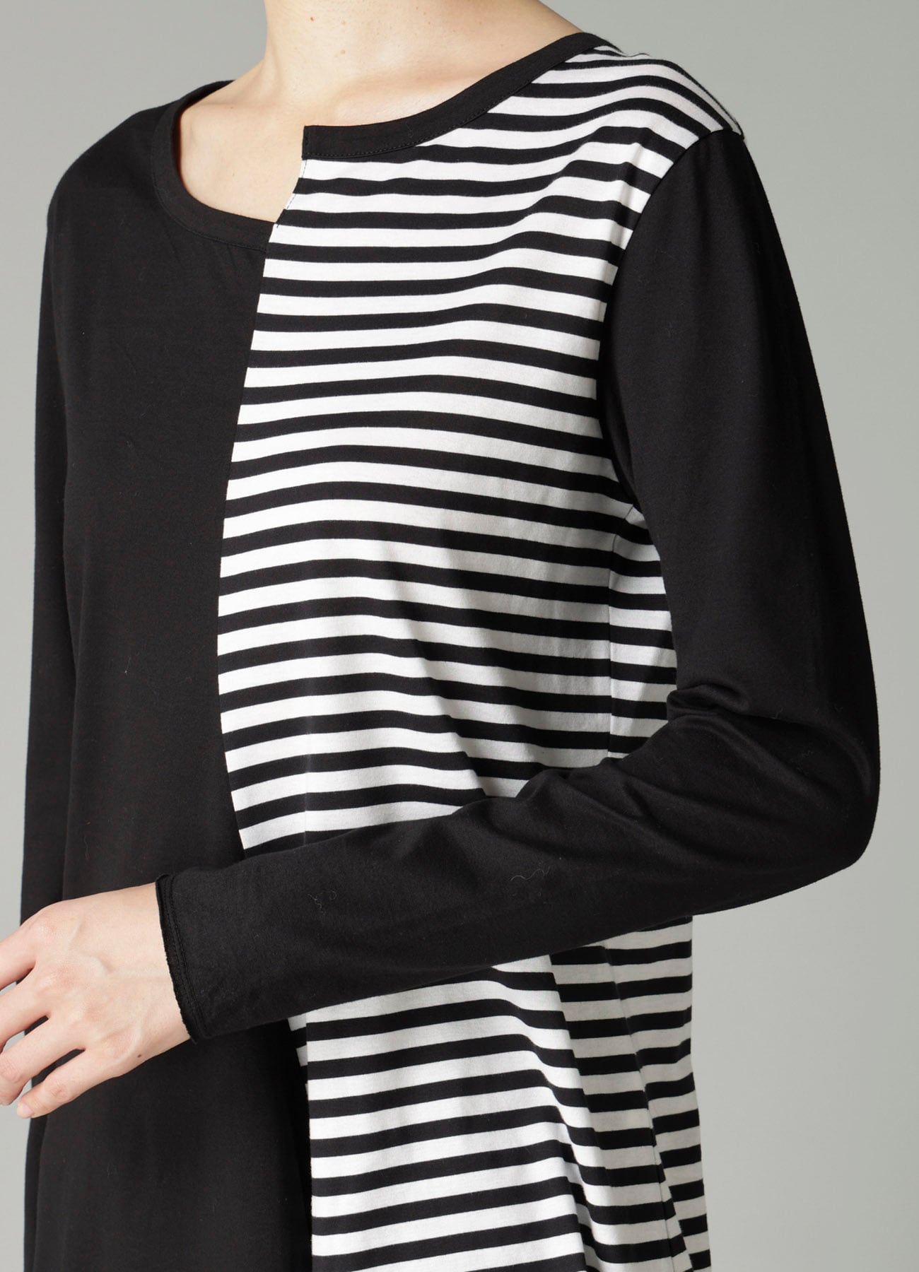 SILKET JERSEY PATTERN COMBI LONG SLV T