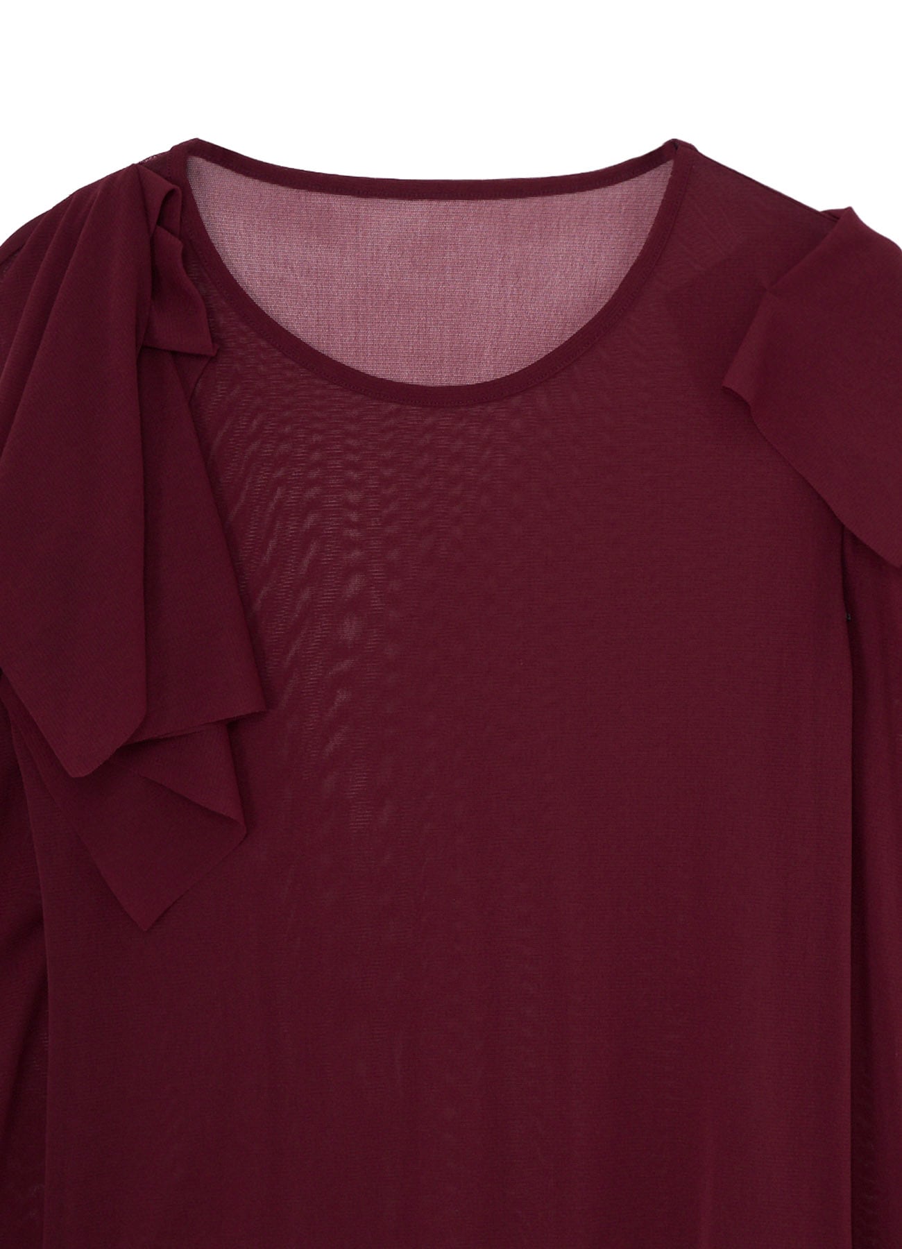 Ny TULLE DRAPED SLV PULLOVER