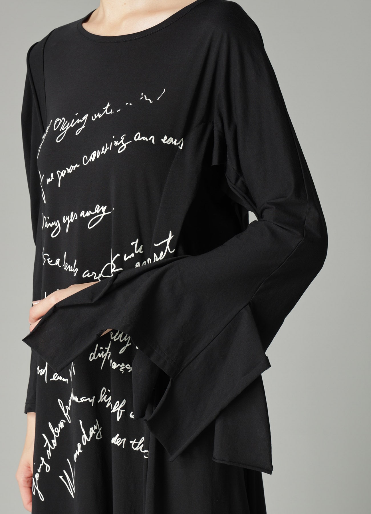 COTTON SINGLE JERSEY HAND WRITING PT DRESS