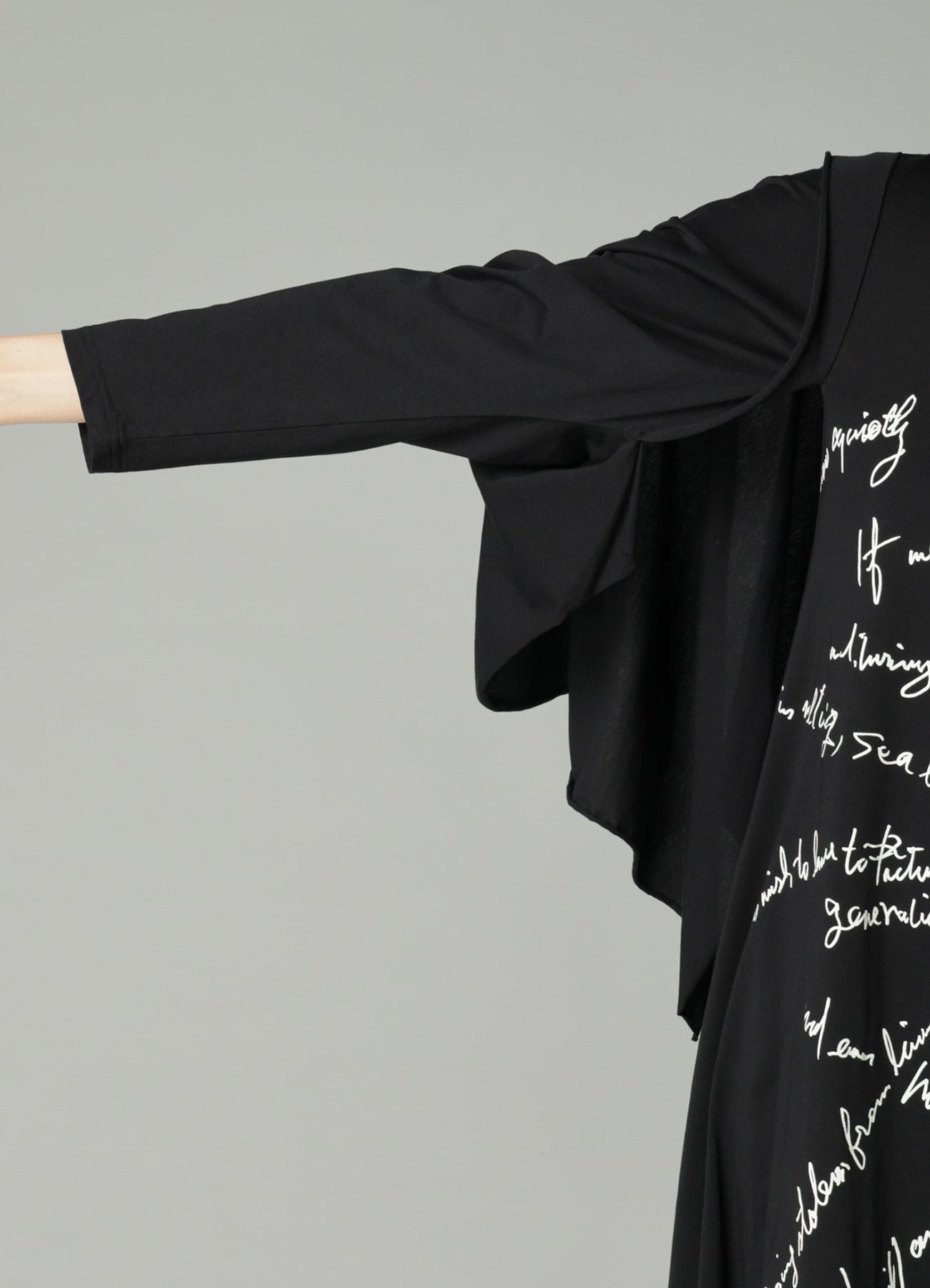 COTTON SINGLE JERSEY HAND WRITING PT DRESS