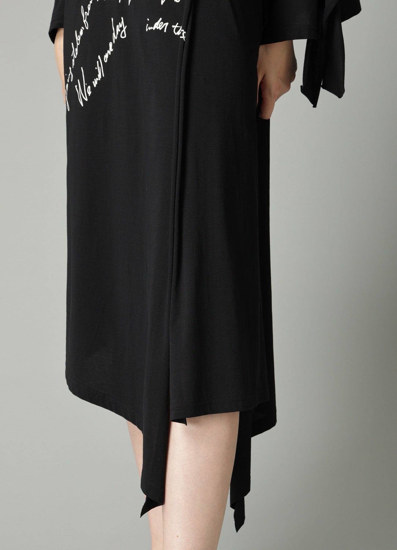 COTTON SINGLE JERSEY HAND WRITING PT DRESS