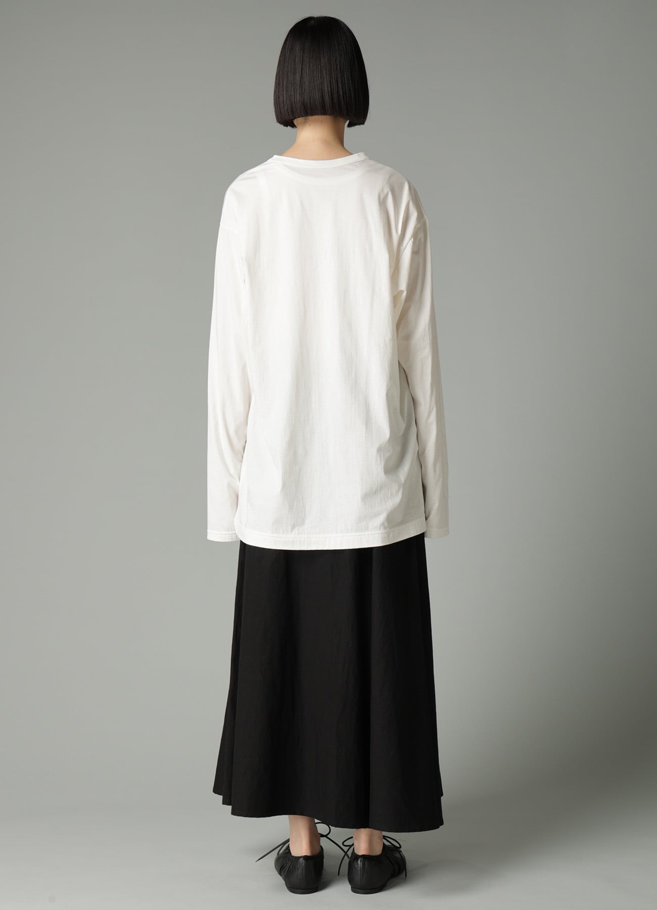 COTTON SINGLE JERSEY HAND WRITING PT LONG SLV T