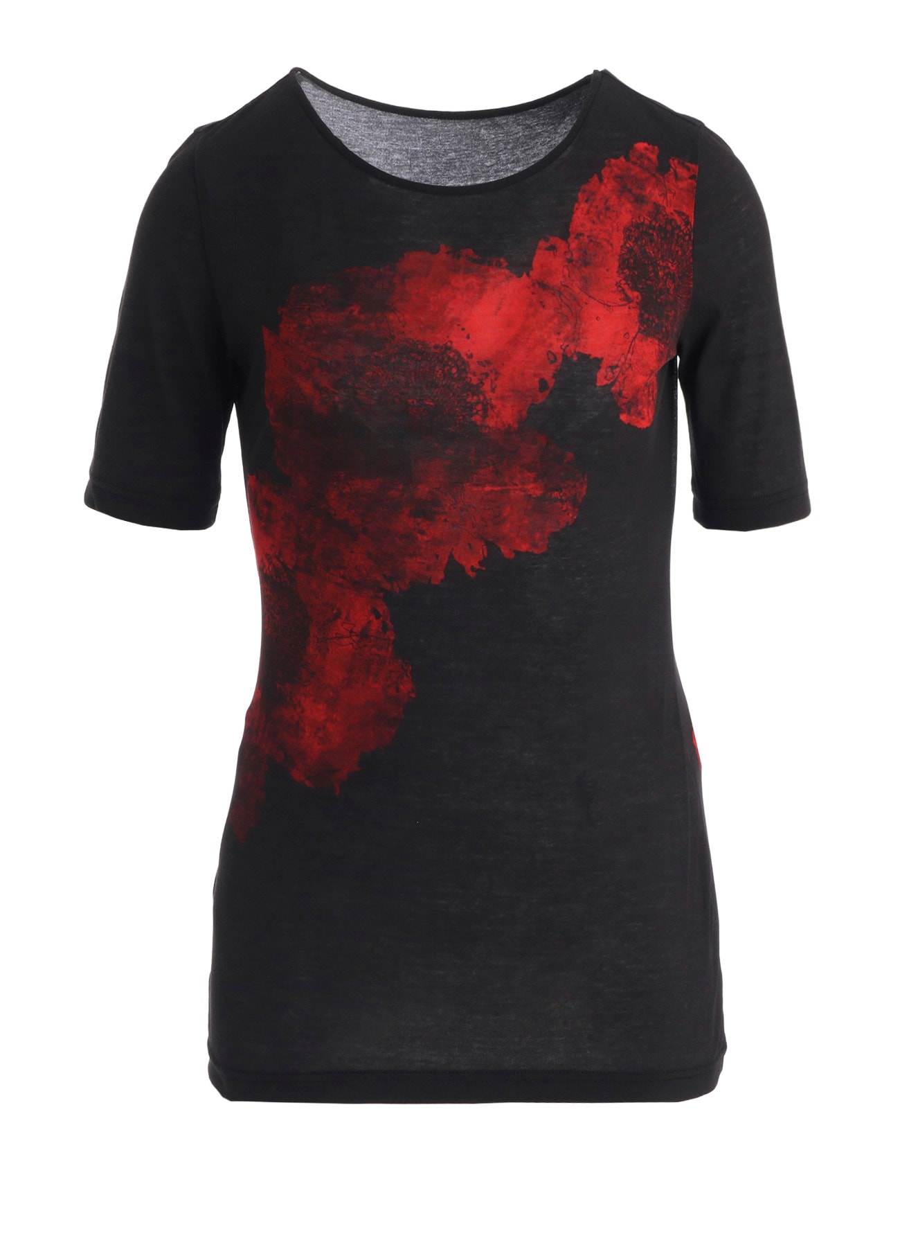 FLOWER PRINT SHORT SLV T