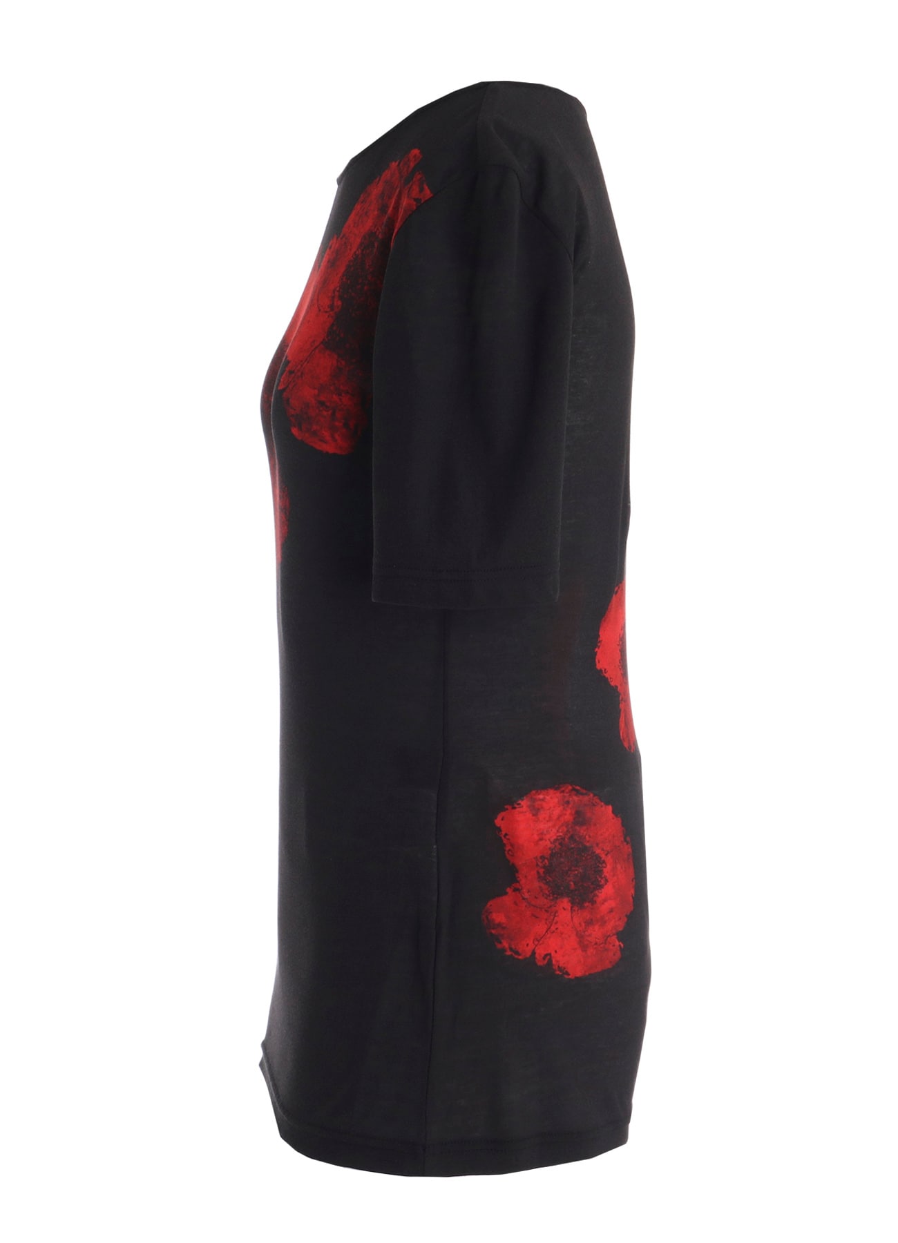 FLOWER PRINT SHORT SLV T