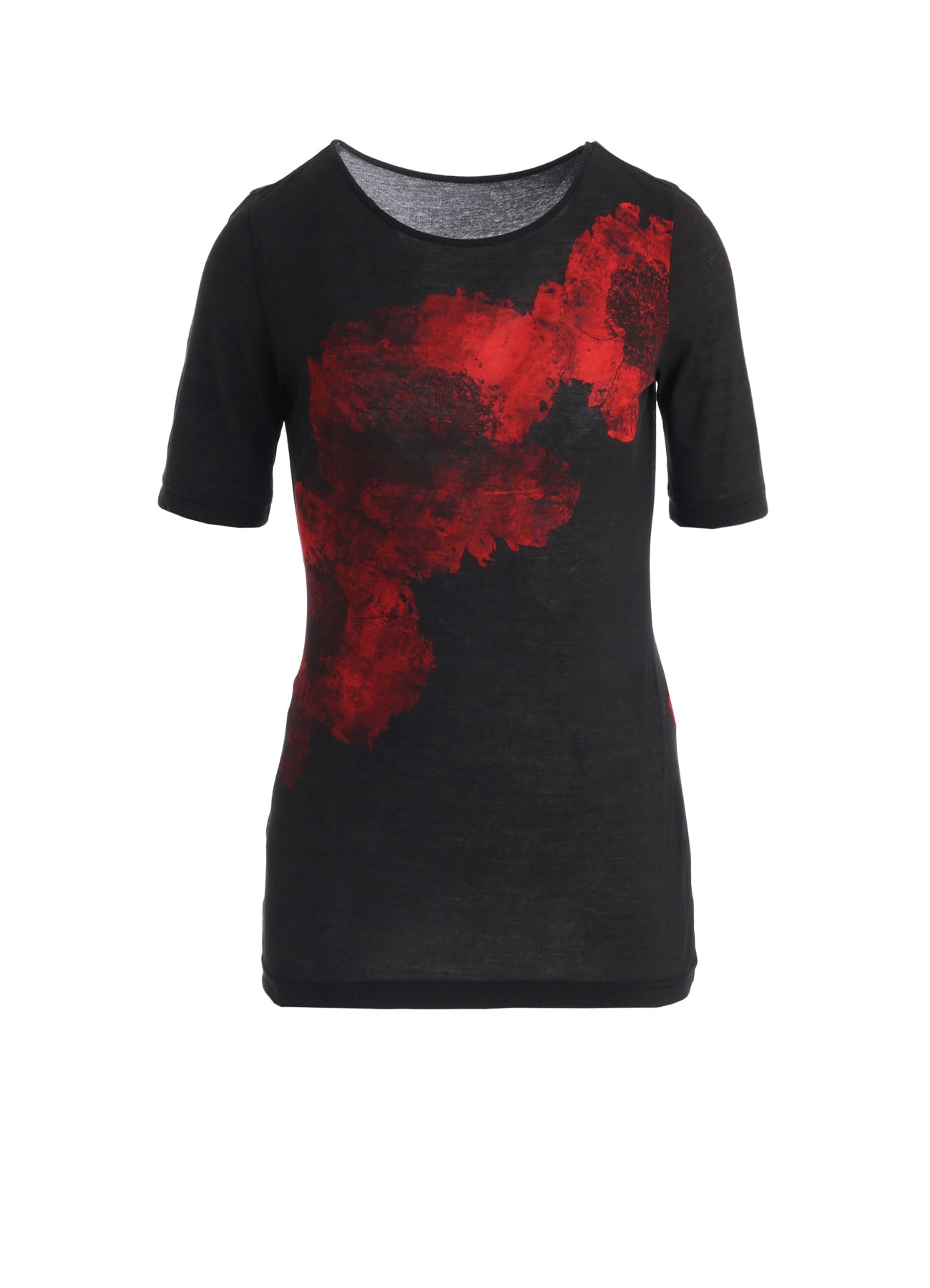 FLOWER PRINT SHORT SLV T