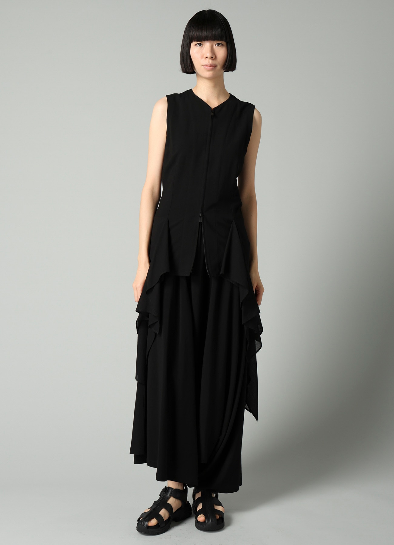 Ry/Li TROPICAL DRAPE D ZIP VEST