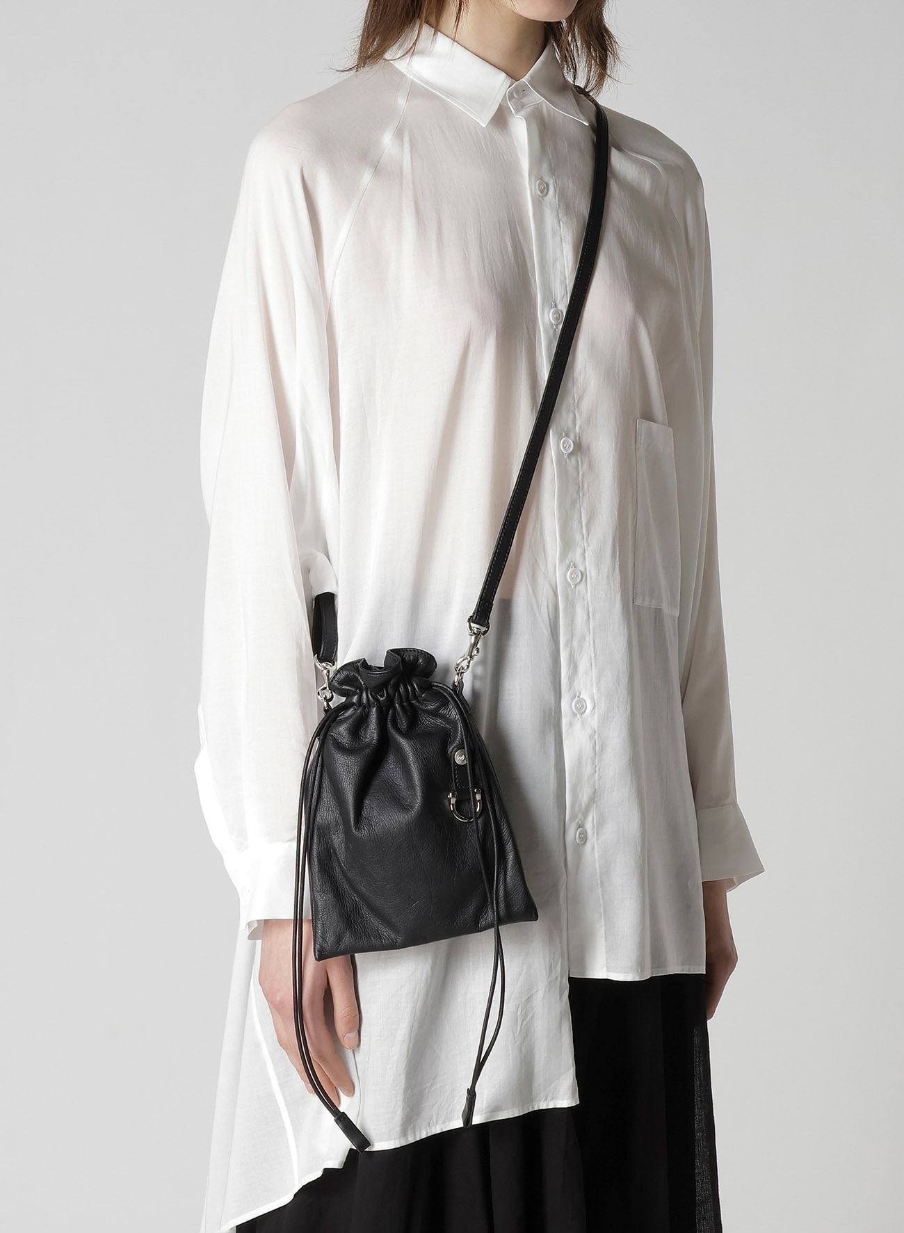 GARMENT LEATHER DRAWSTRING POUCH S