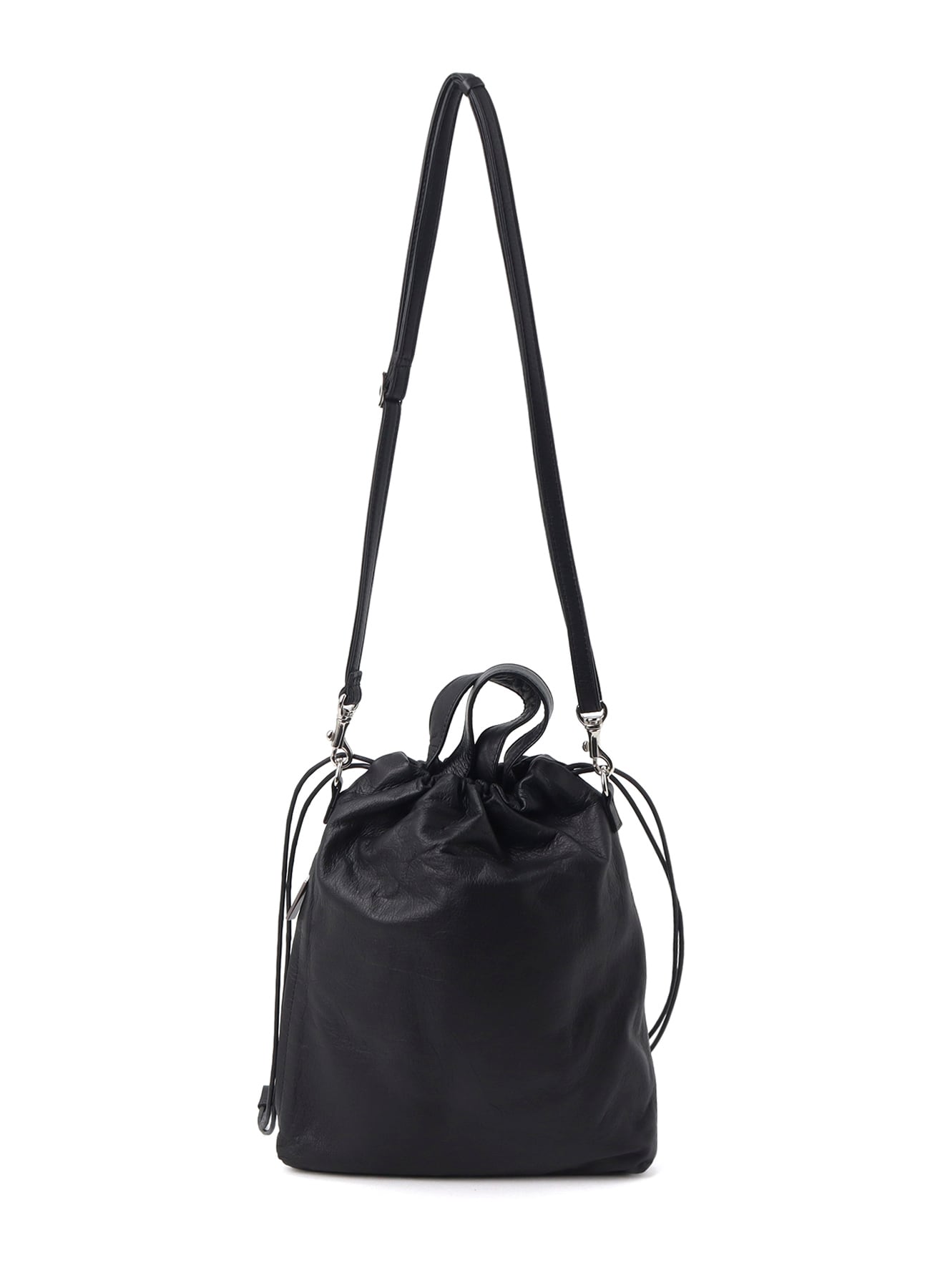 GARMENT LEATHER DRAWSTRING POUCH M