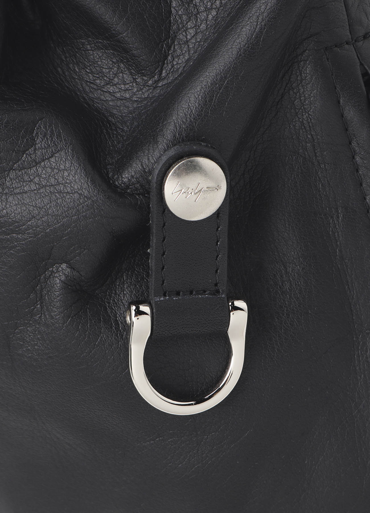 GARMENT LEATHER DRAWSTRING POUCH M