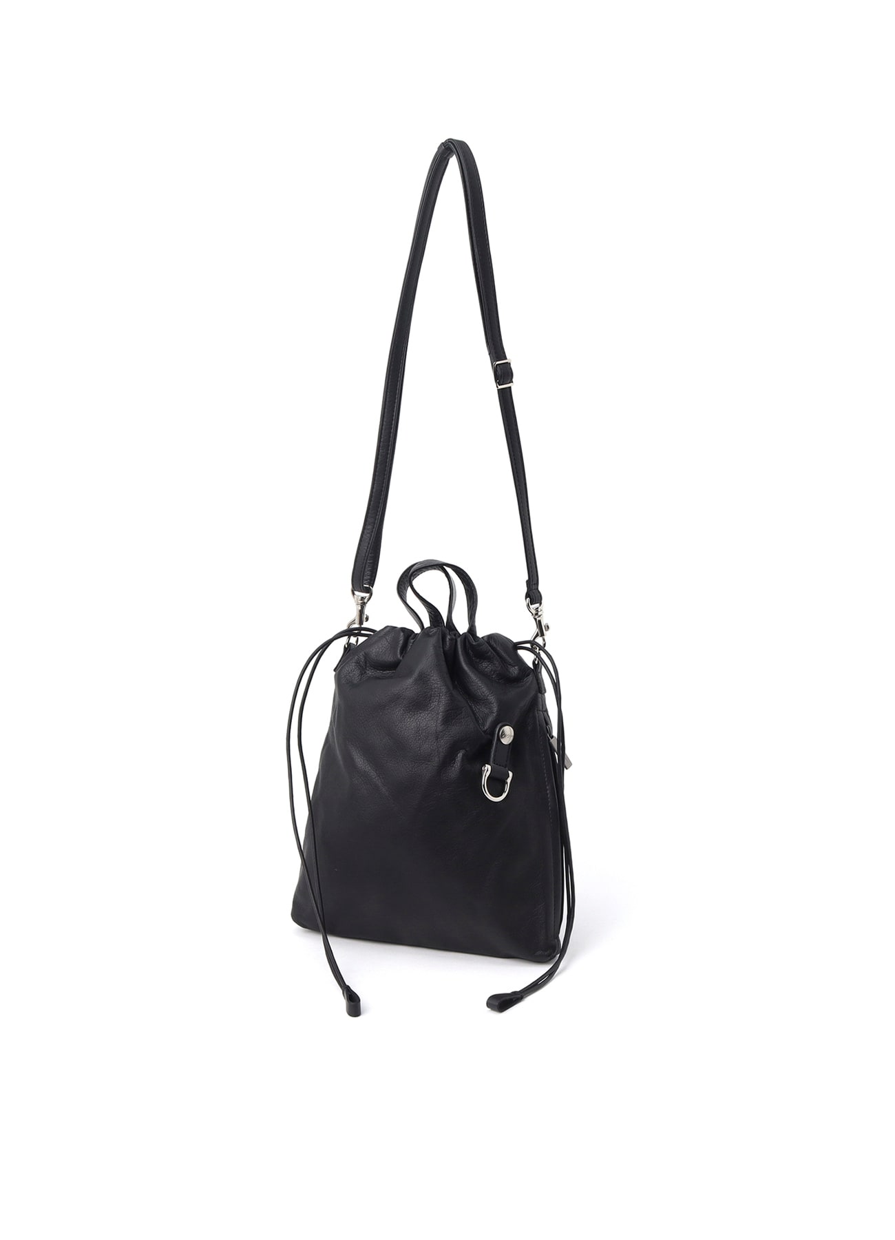 GARMENT LEATHER DRAWSTRING POUCH M