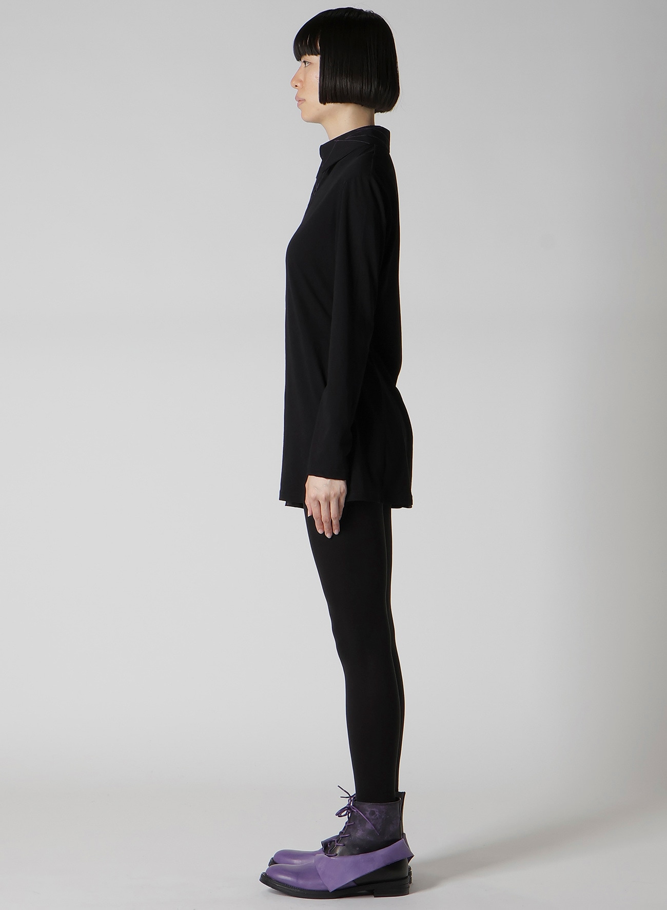 COTTON SINGLE JERSEY COLOR STITCHED BLOUSE A